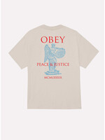 Obey Obey Peace & Justice Statue Tee Silver Grey 165264238-SIG