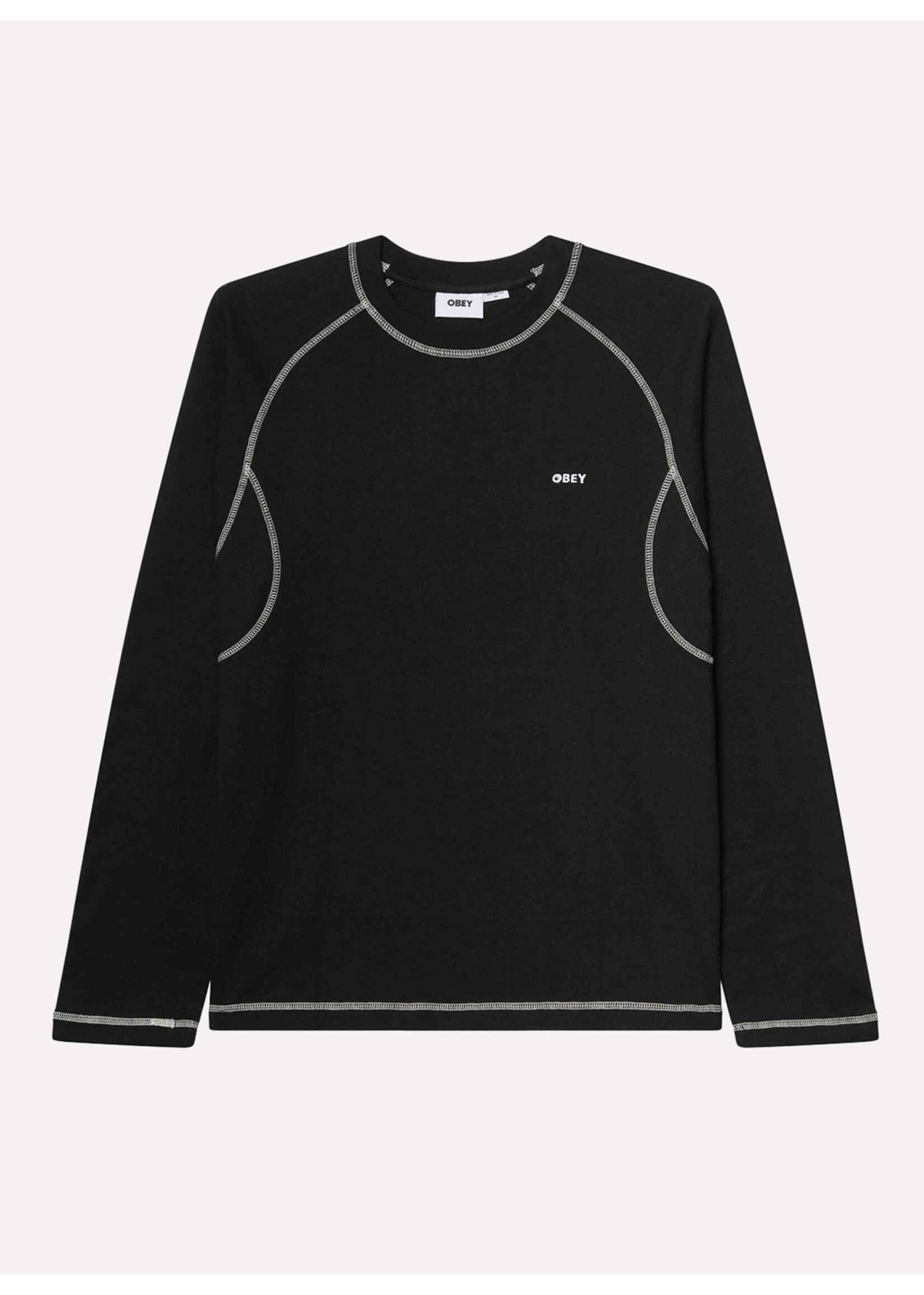 Obey Aaron Contrast Stitch LS Black Multi 131030141-BKM