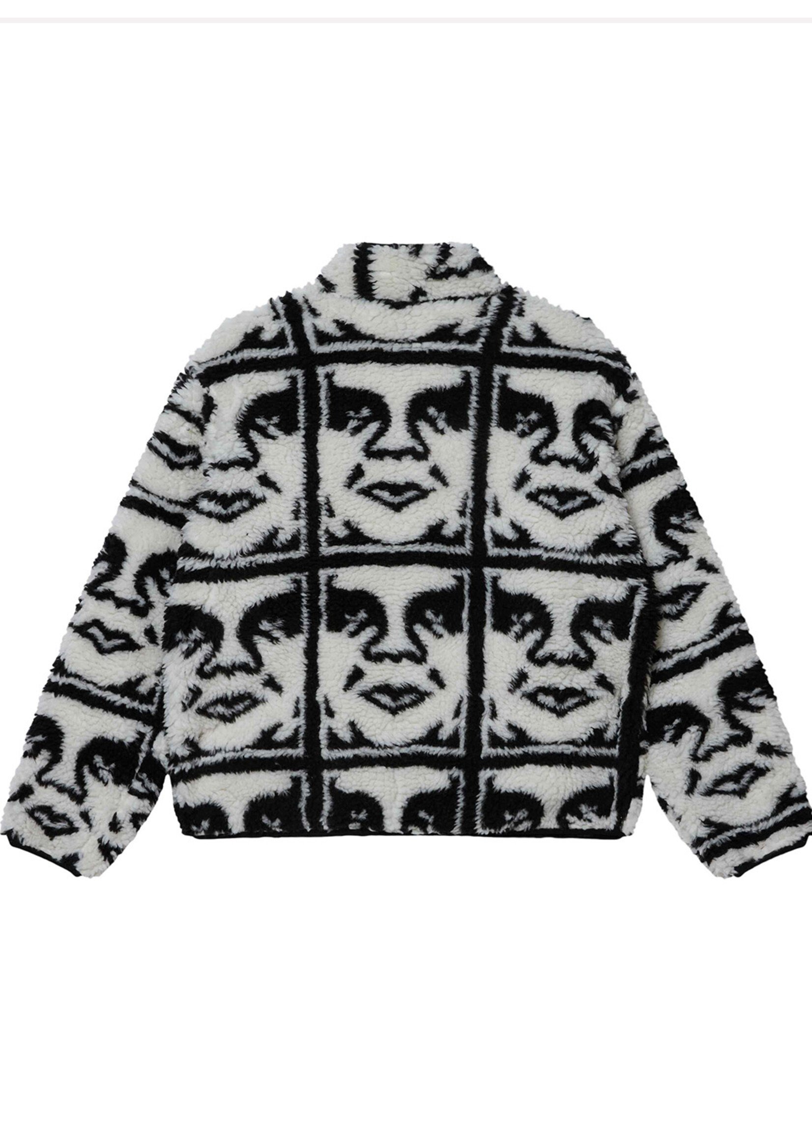 Obey Obey Repeated Icon Sherpa Jacket Black Multi 121800608-BKM
