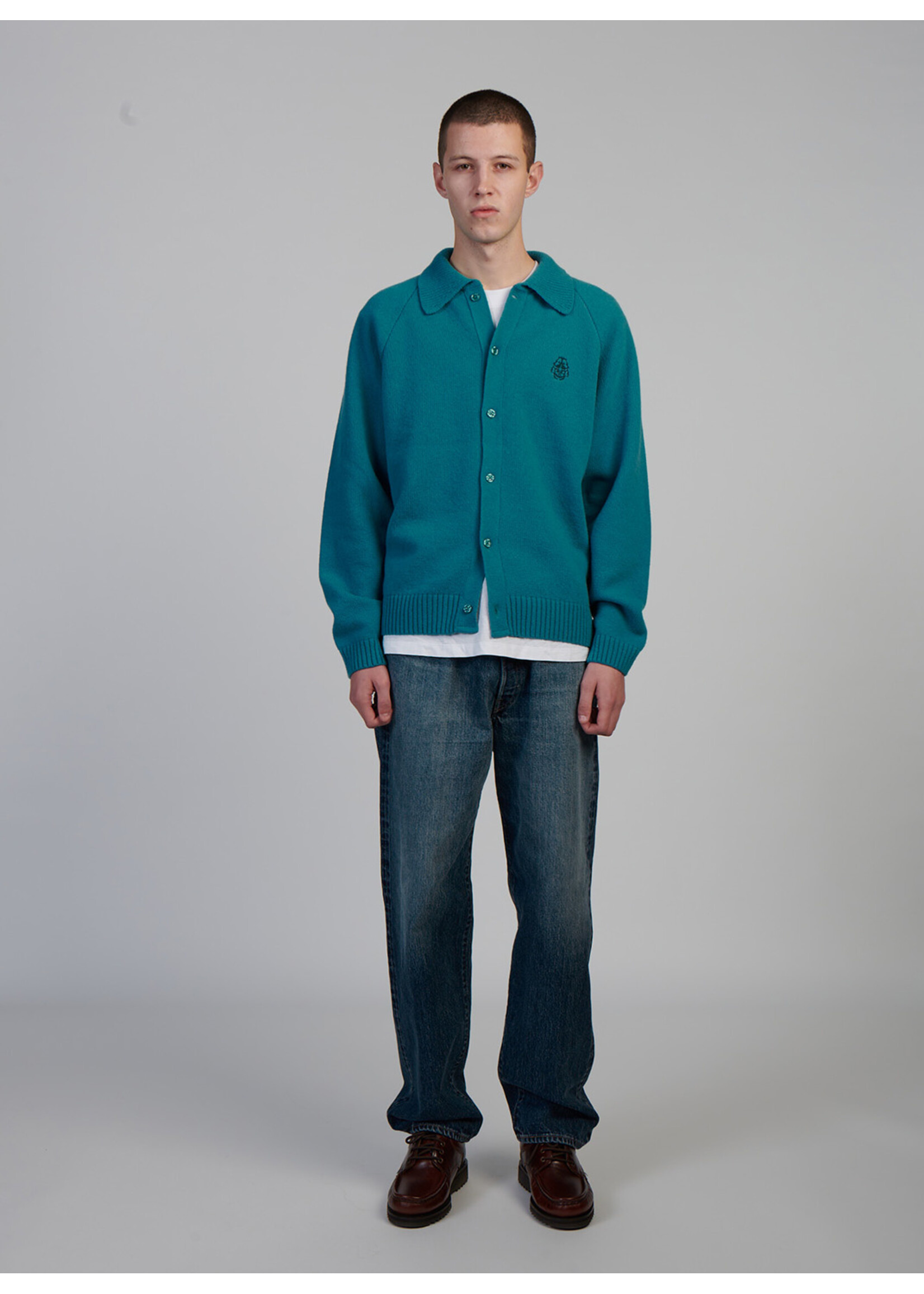 Edwin Mars Polo Cardigan Baltic I034132