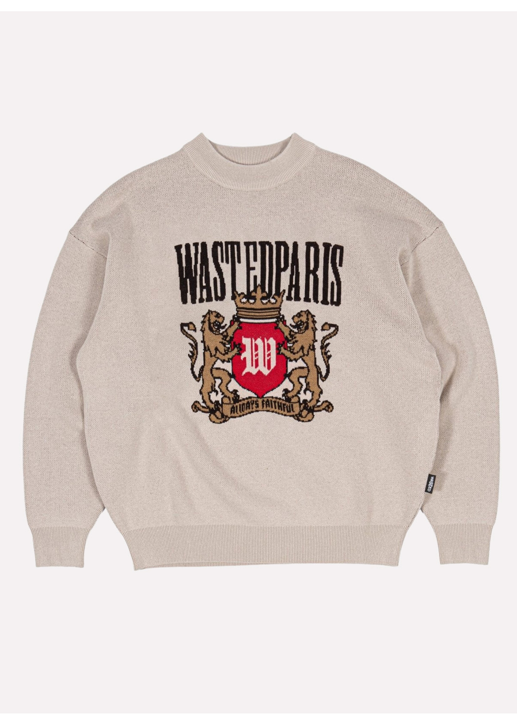 Wasted Paris Crest Sweater Sahara WPFA25KN001