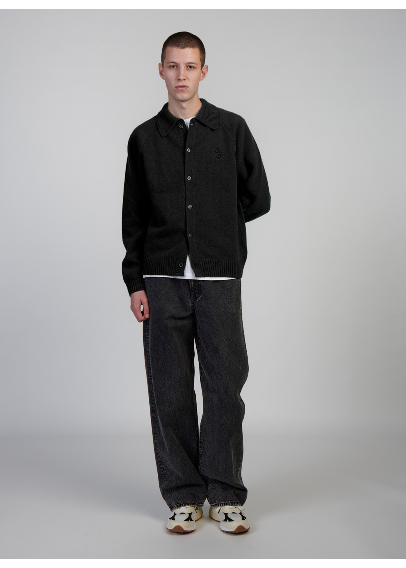 Edwin Mars Polo Cardigan Black I034132