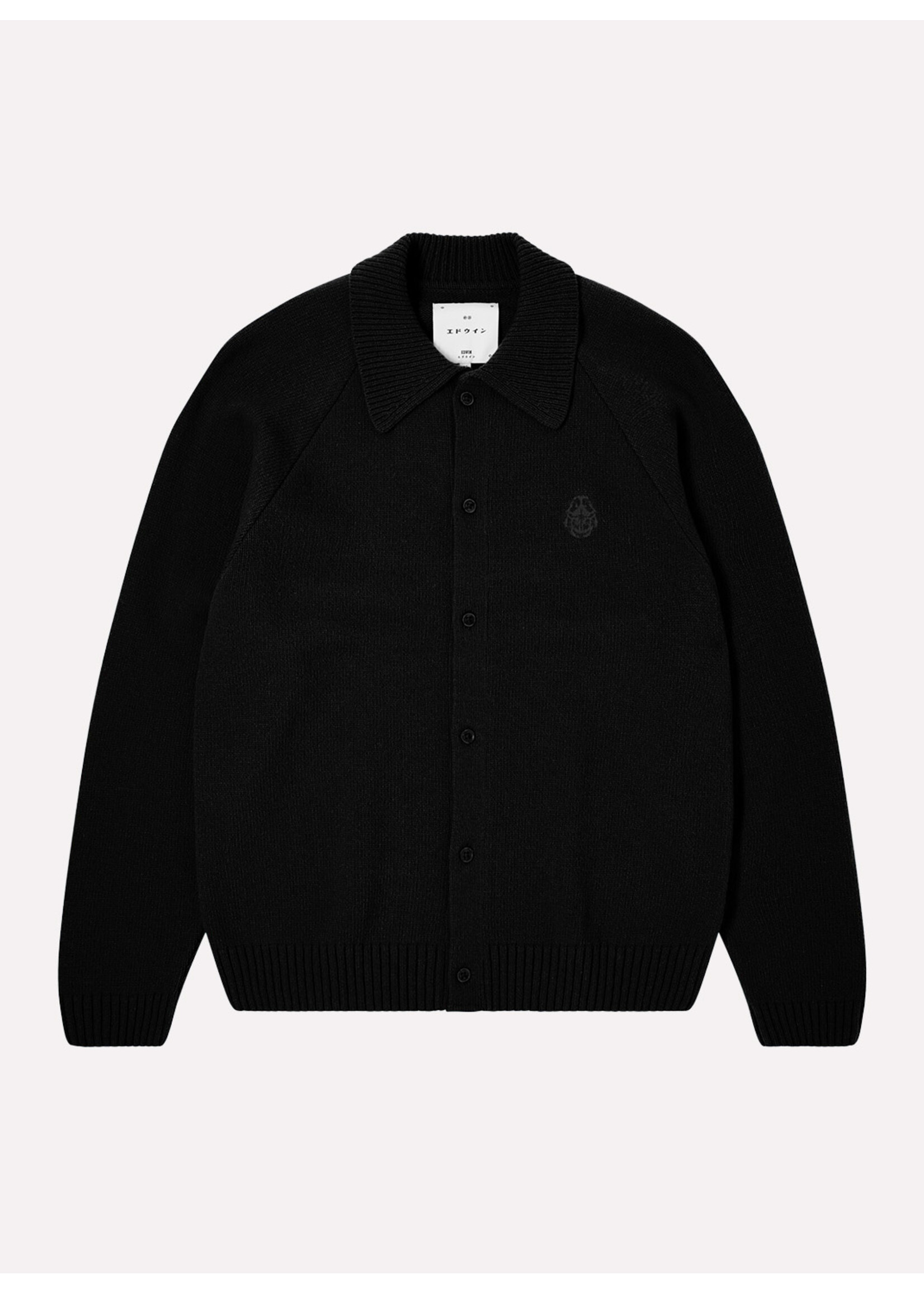 Edwin Mars Polo Cardigan Black I034132