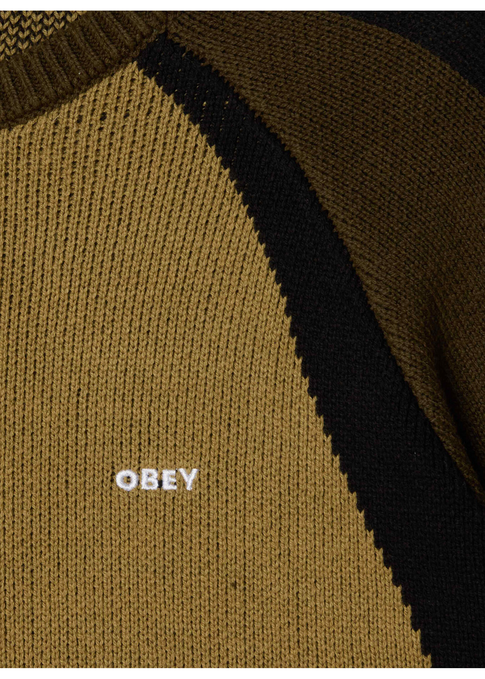 Obey Raglan Crewneck Sweater Mermaid Green 151000116-MMG