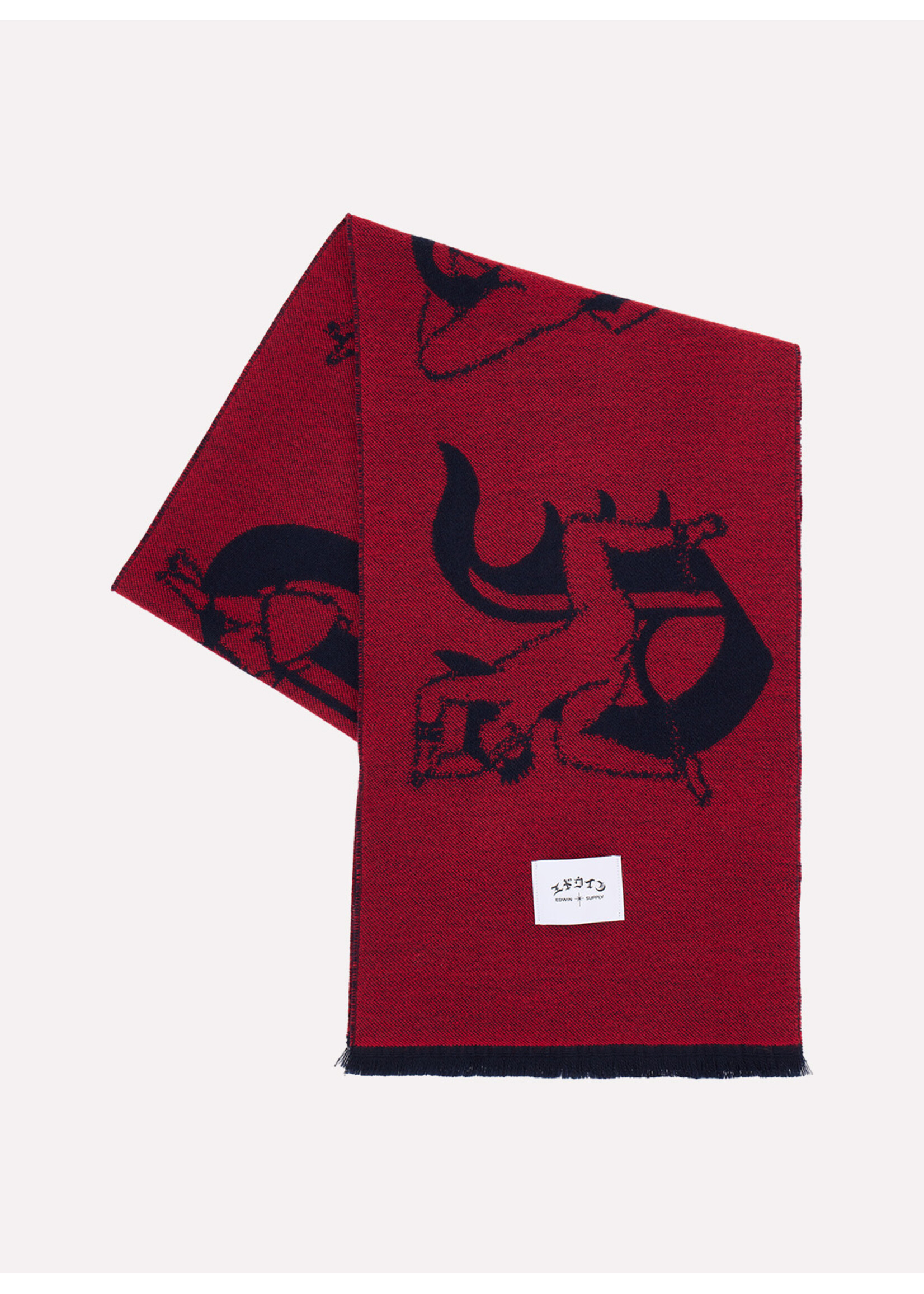 Edwin Gothic Ladies Scarf Fiery Red I035717