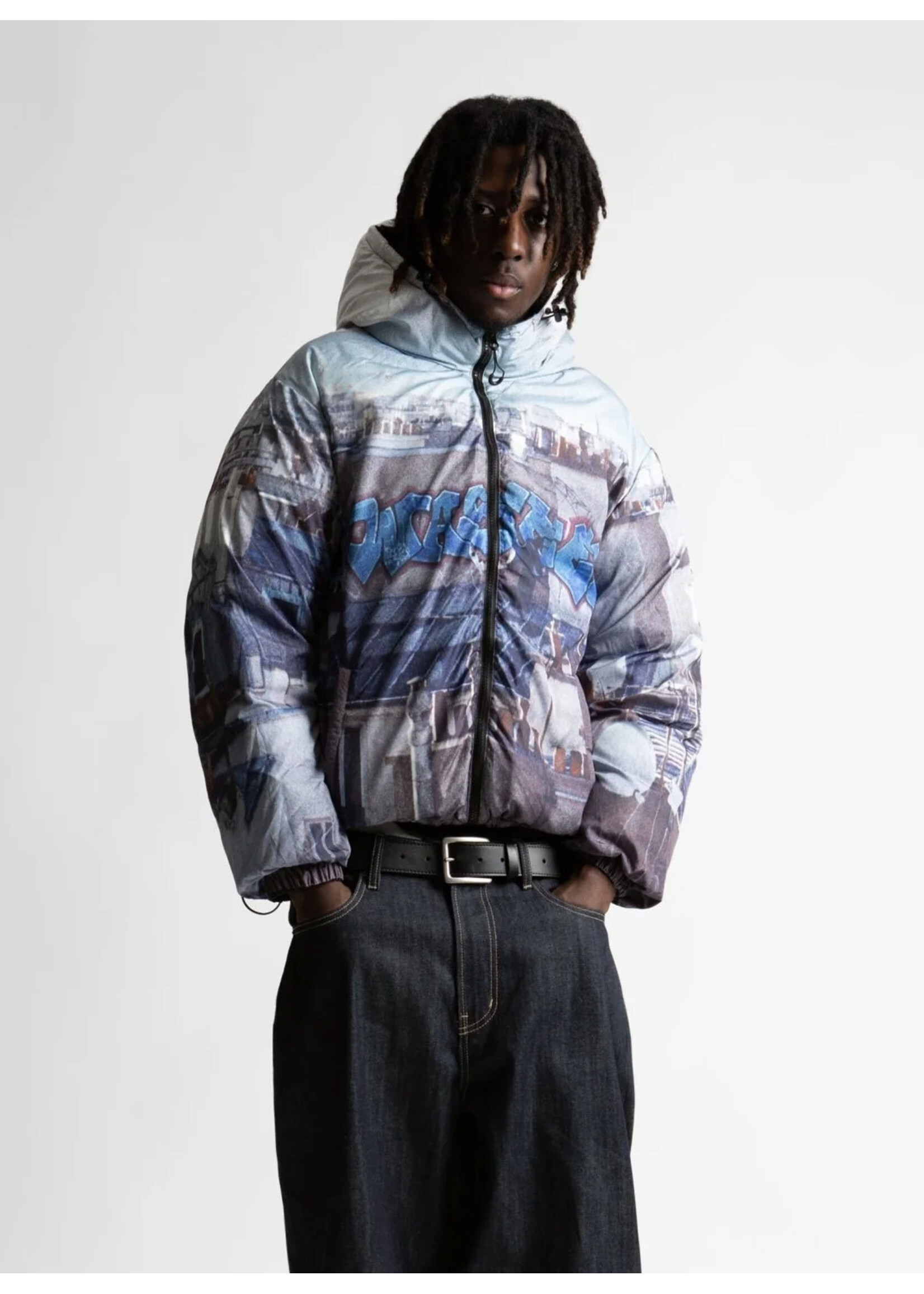 Wasted Paris Elevation Puffer Jacket Black/Multi WPFA25JA003