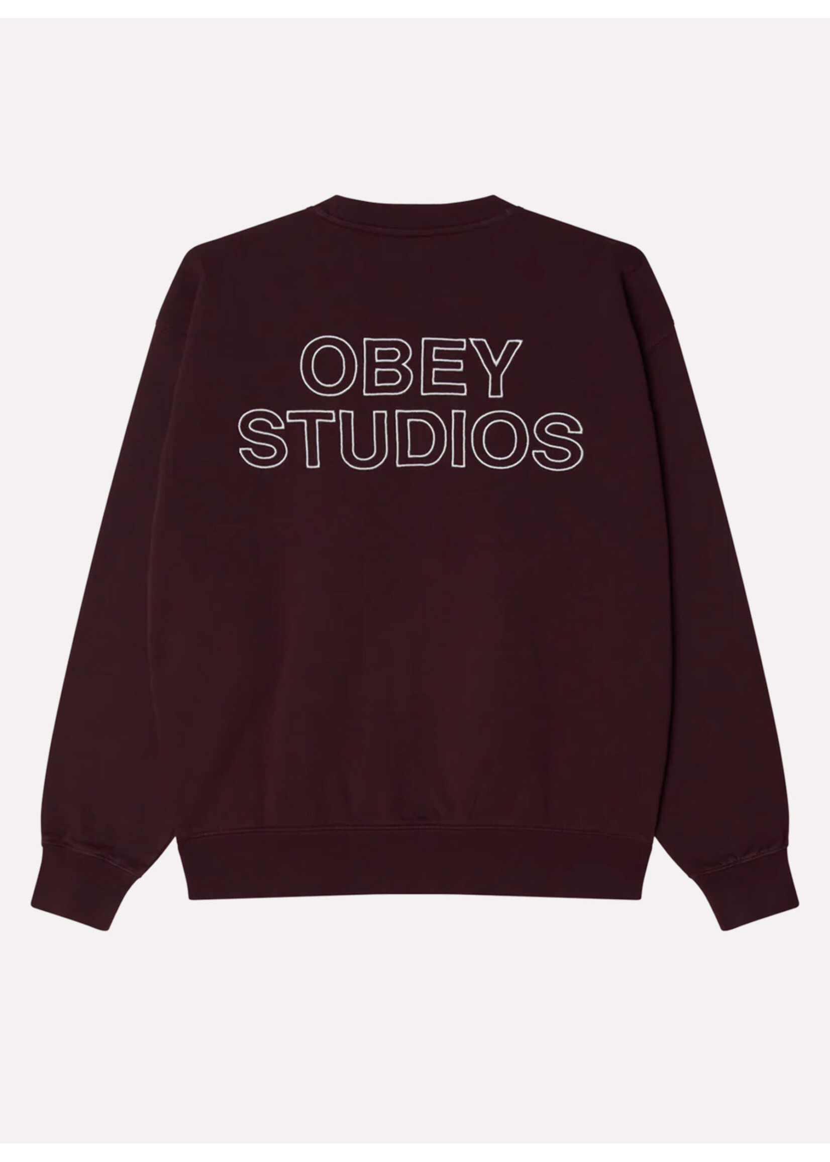 Obey Obey Studios Faded Crew Winetasting Faded Wash 112480169-WNT
