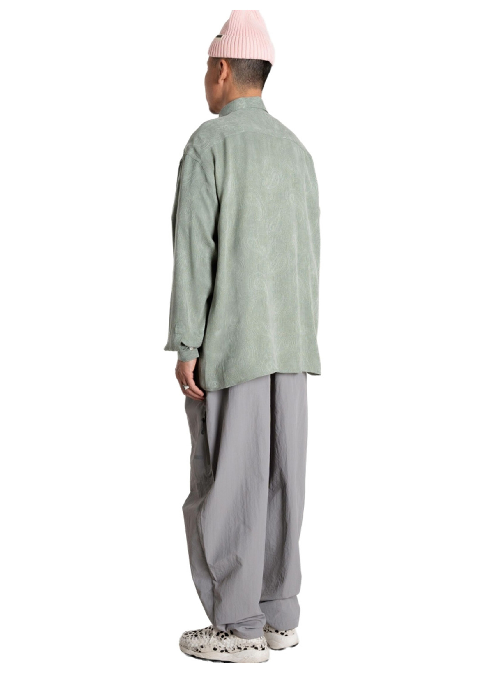 Woodbird WBBuzo Paisley Shirt Grey Green 2546-700