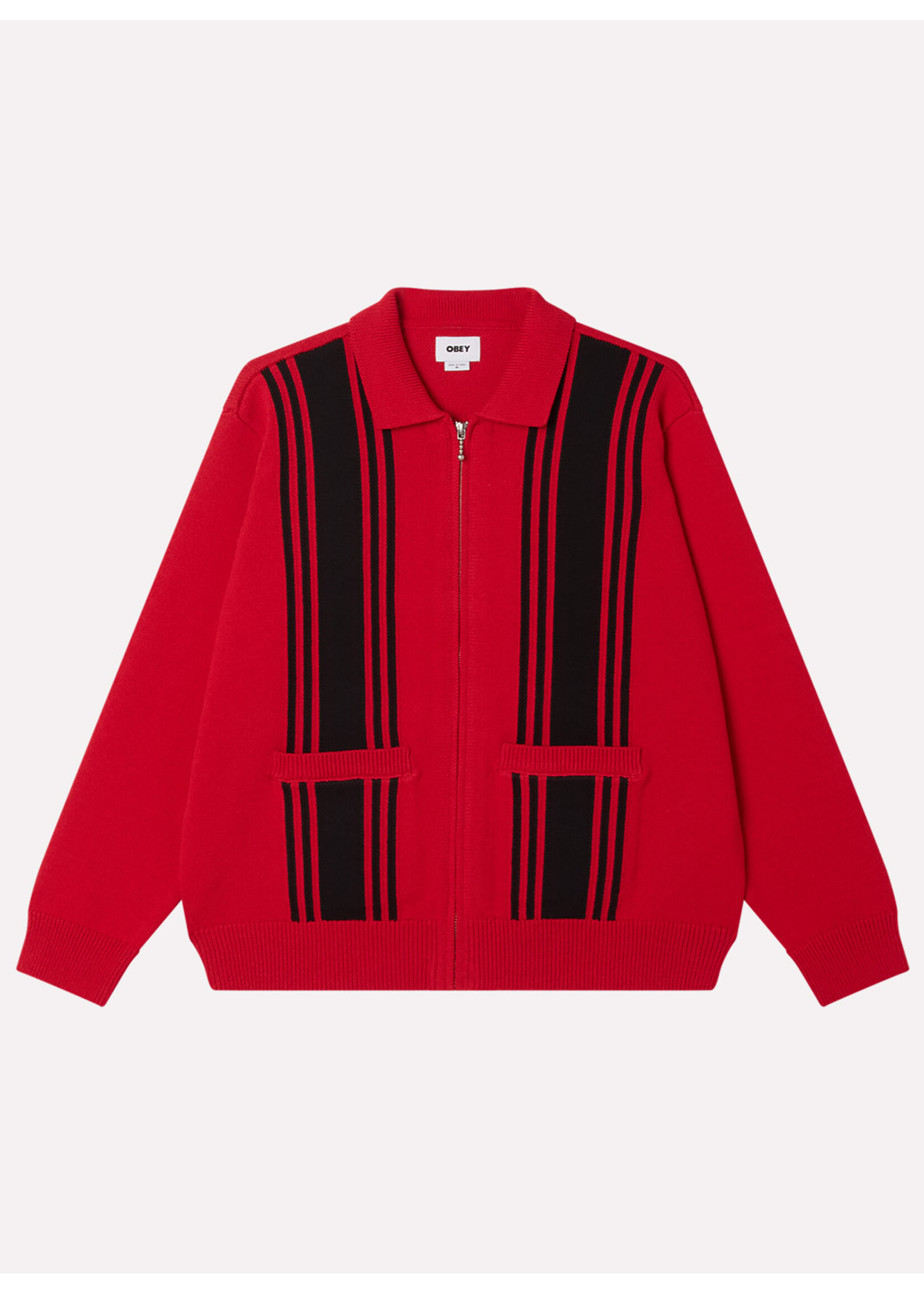Obey Obey Matt Zip Up Sweater Red Multi 151010046-RDM