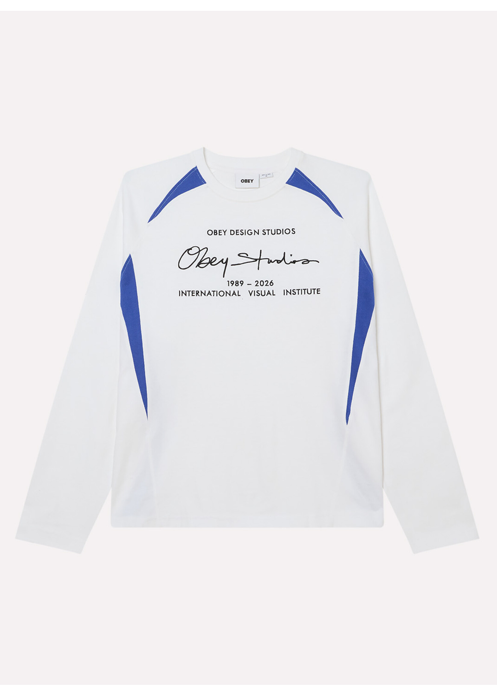 Obey Obey League Shirt LS White Multi 131030145-WTM