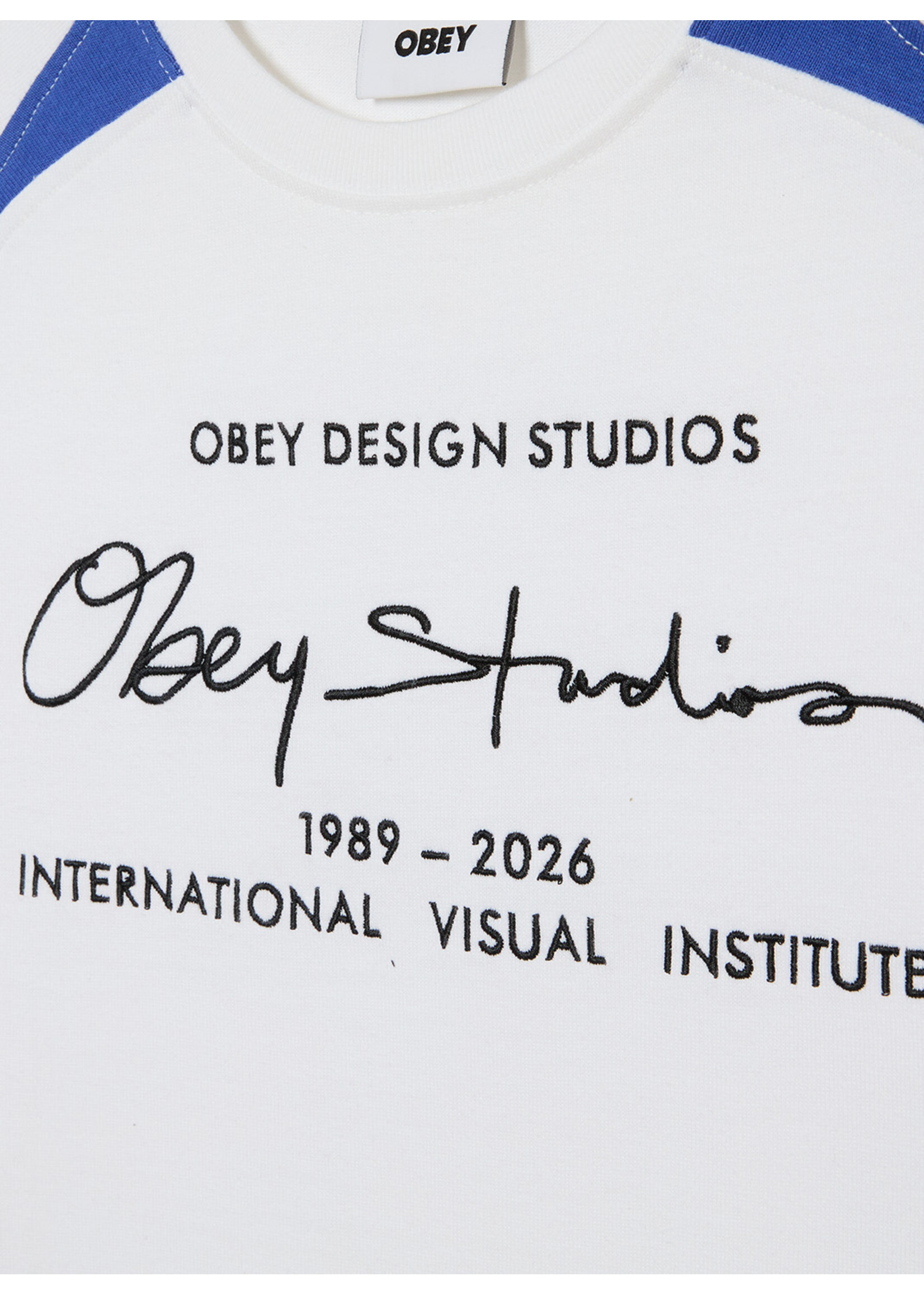 Obey Obey League Shirt LS White Multi 131030145-WTM