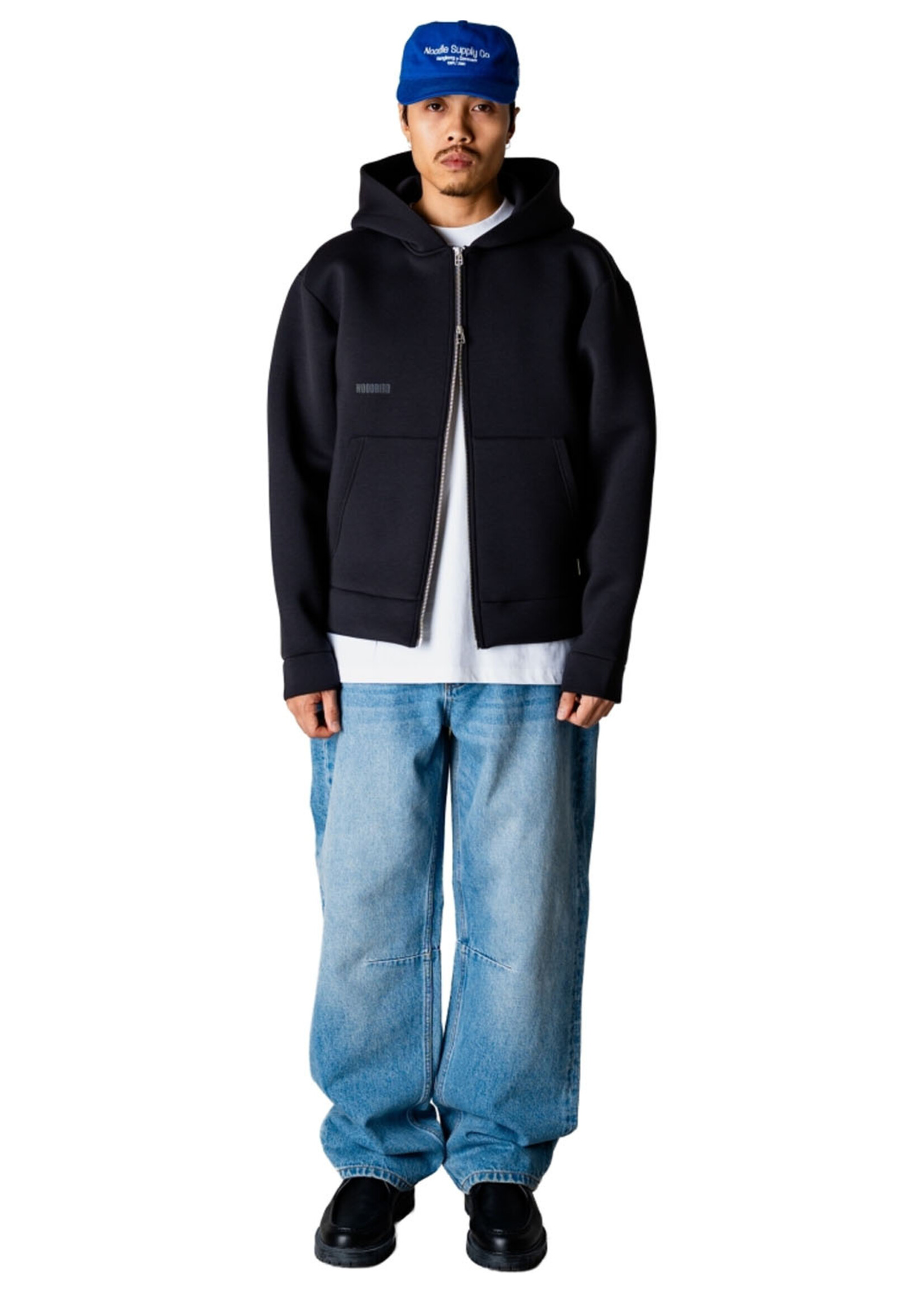 Woodbird WBFuji Scuba Zip Hoodie Black 2616-610