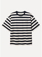 Woodbird WBBeam Stripe Tee Dark Navy 2616-408