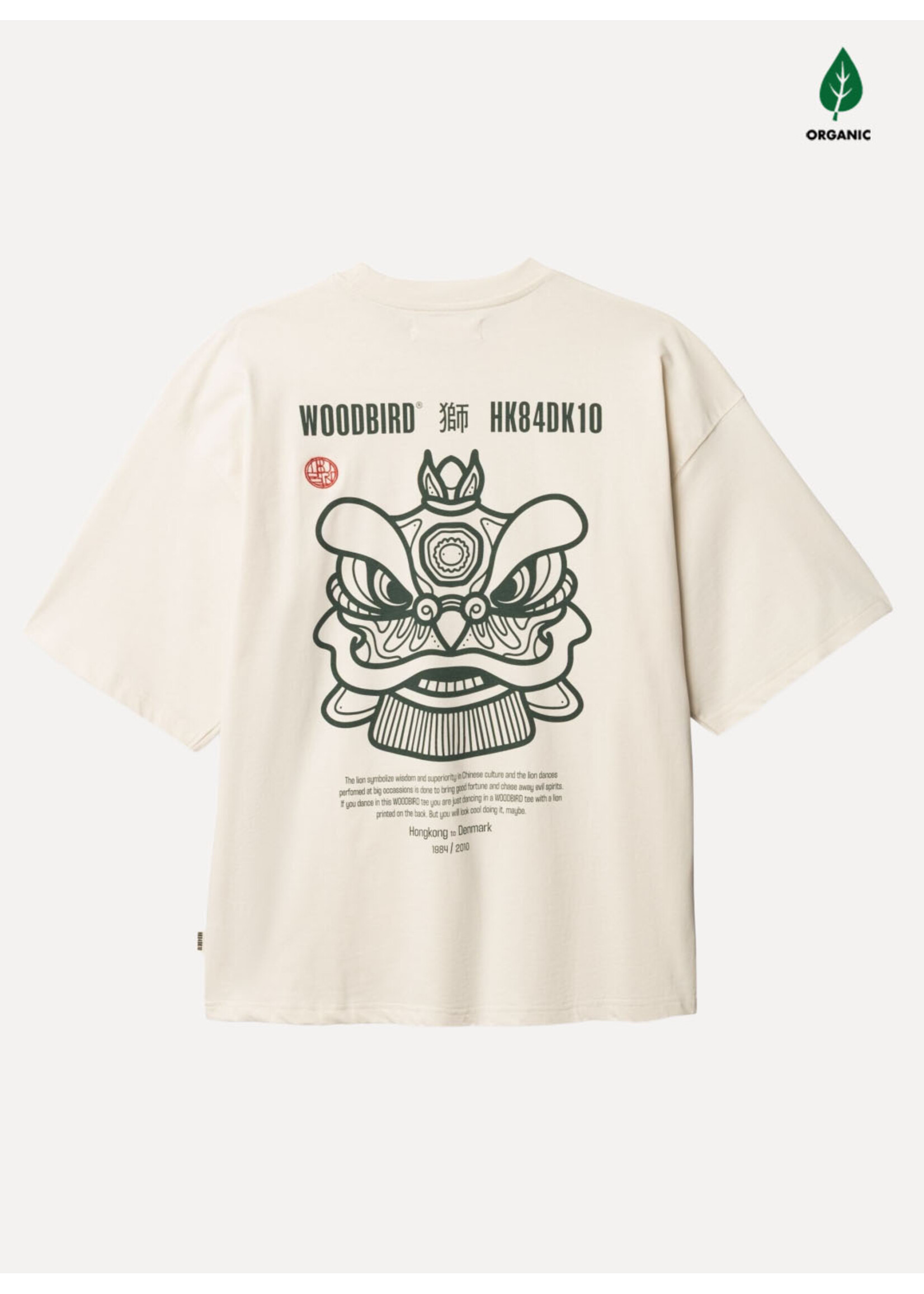 Woodbird WBBeam Lion Tee Off White 2616-404