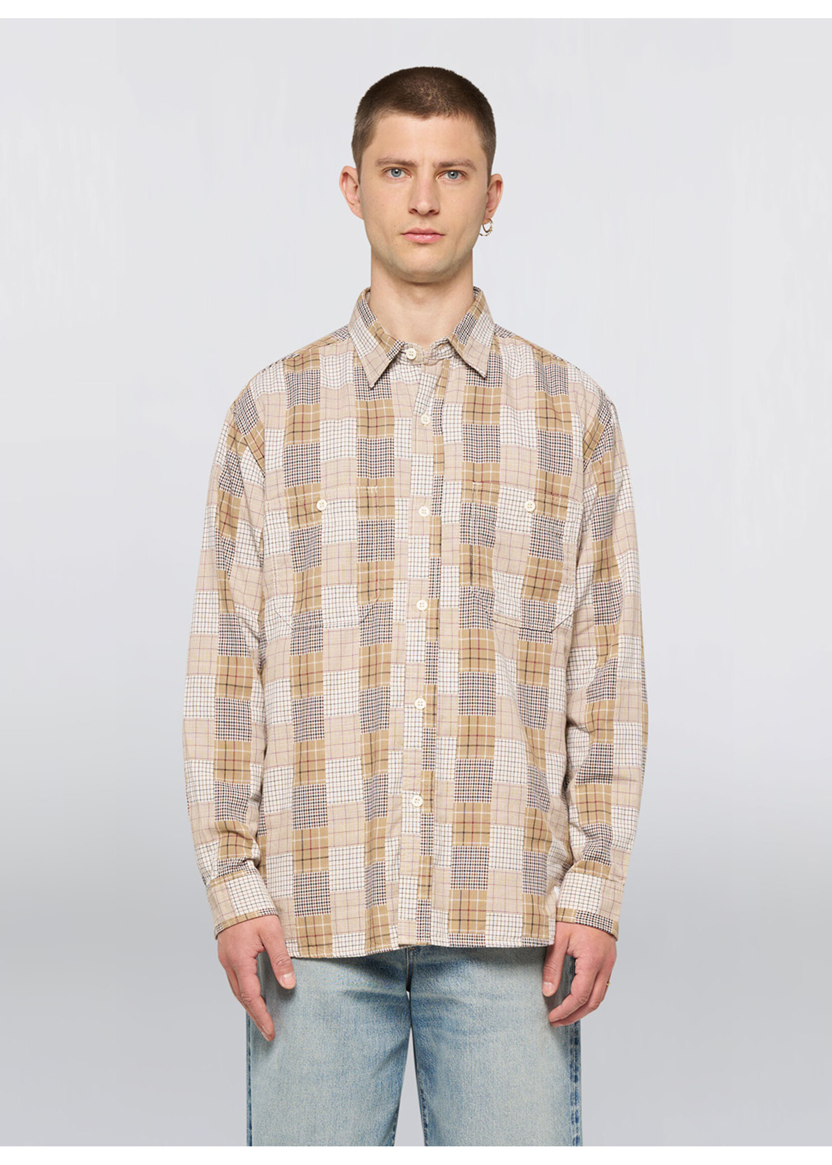 Edwin Work Shirt LS Beige/Brown I036712