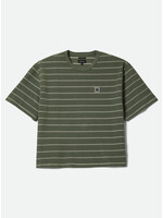 Brixton Shield Pique S/S Boxy Knit Tee Dark Olive/Whitecap 22897-DKOWC