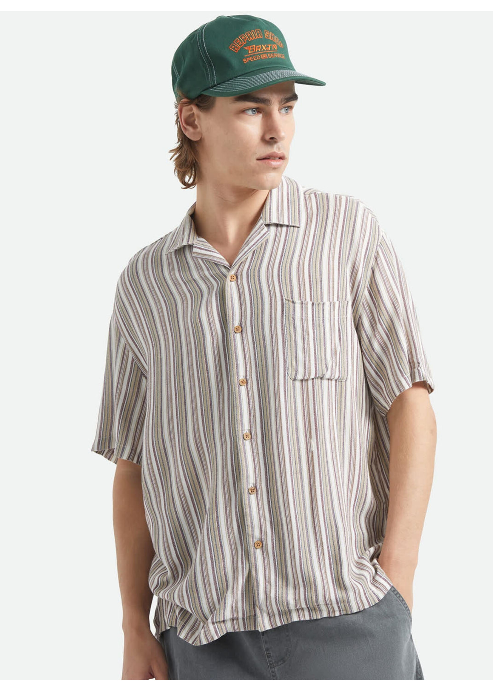 Brixton Bunker Twisted Stripe S/S Robust Red 22912-RBSTR