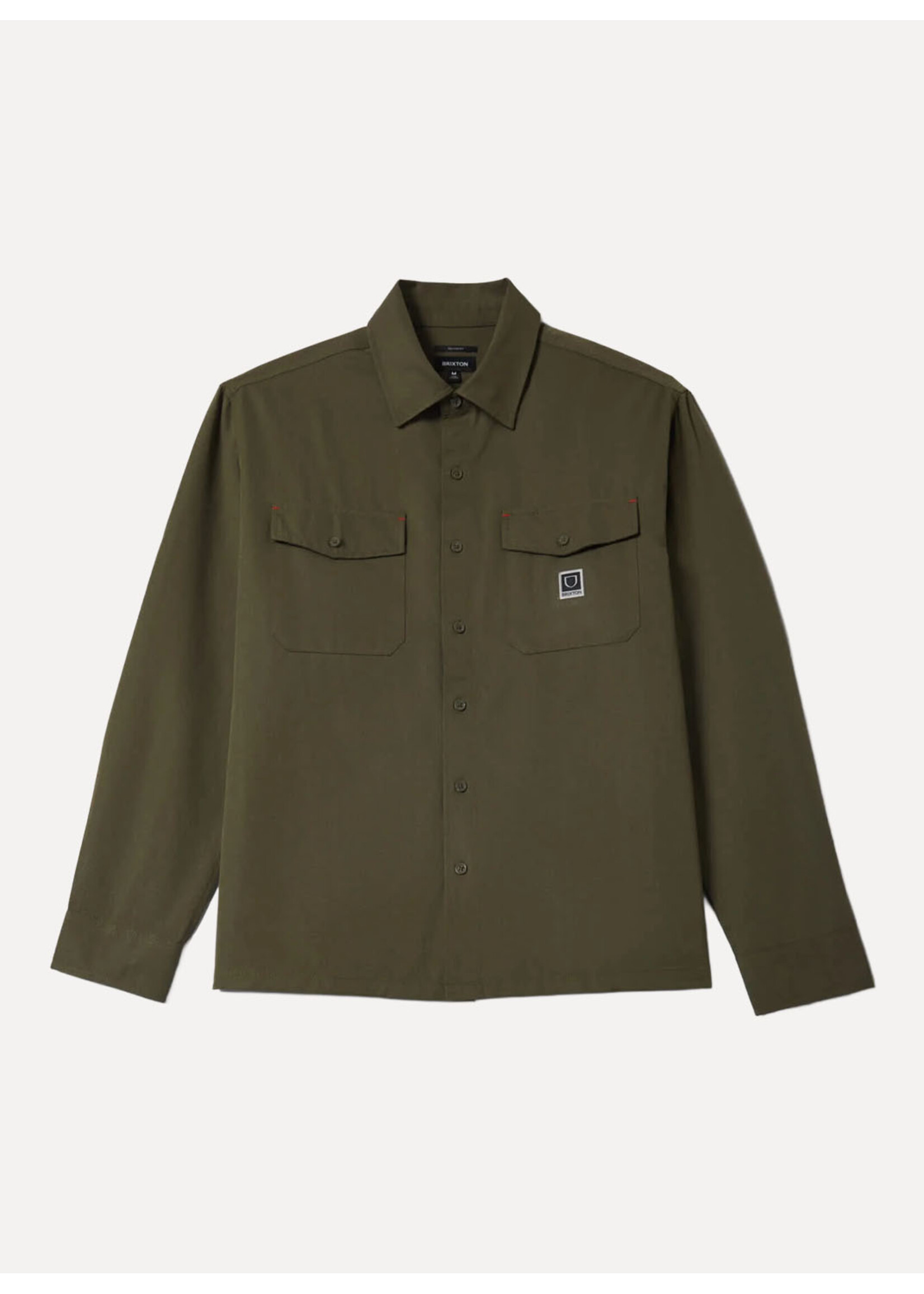 Brixton Journey LW L/S Wvn Dark Olive 22918-DKOLI