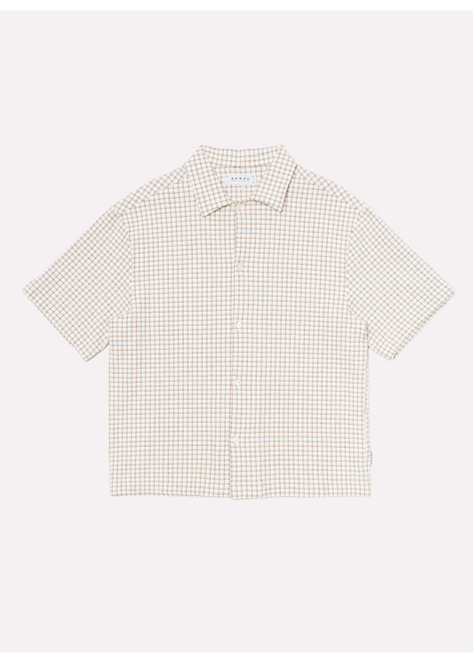 Edwin Zed Shirt SS White Brown I036606