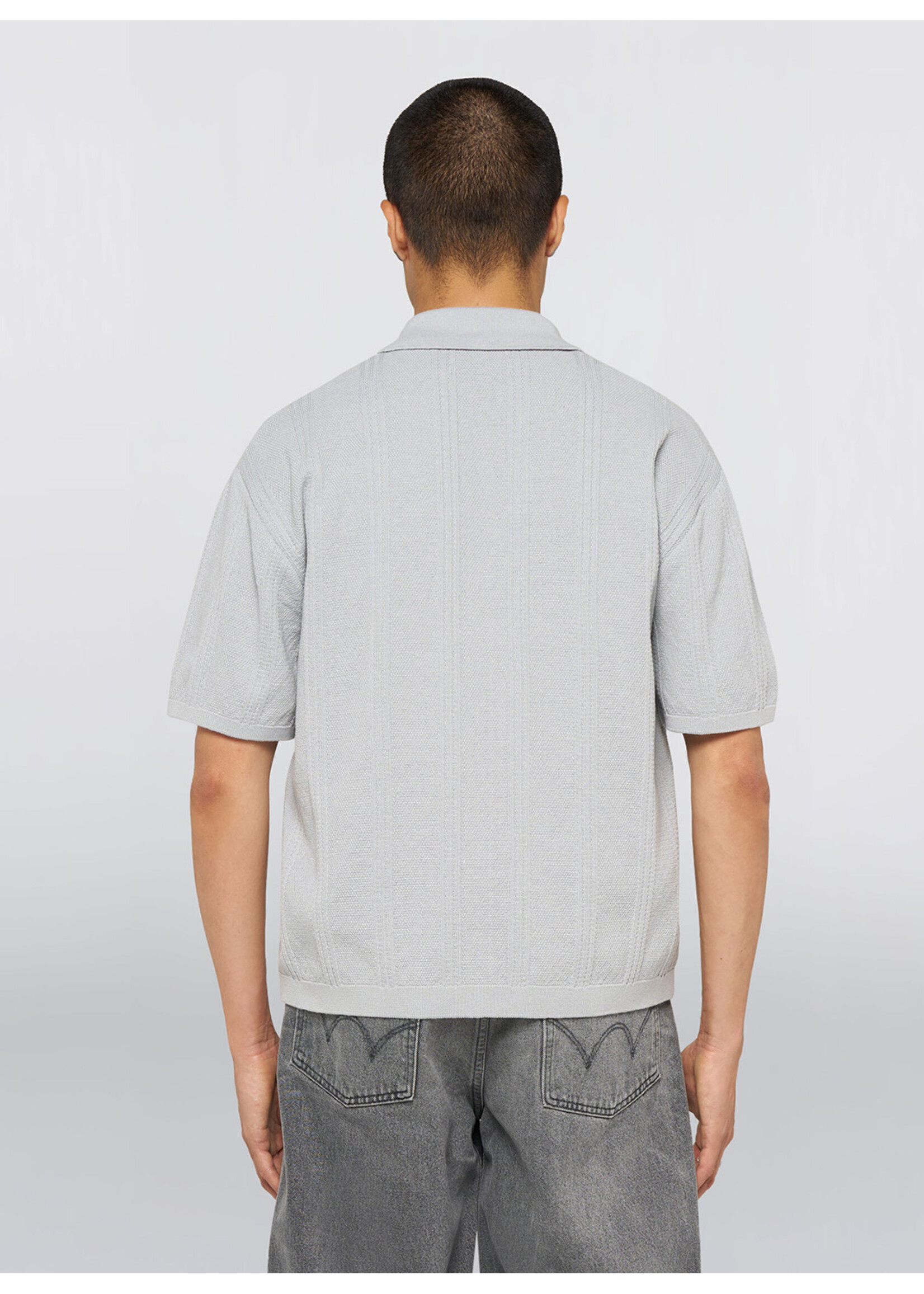 Edwin Luis Buttoned Polo Grey I036562