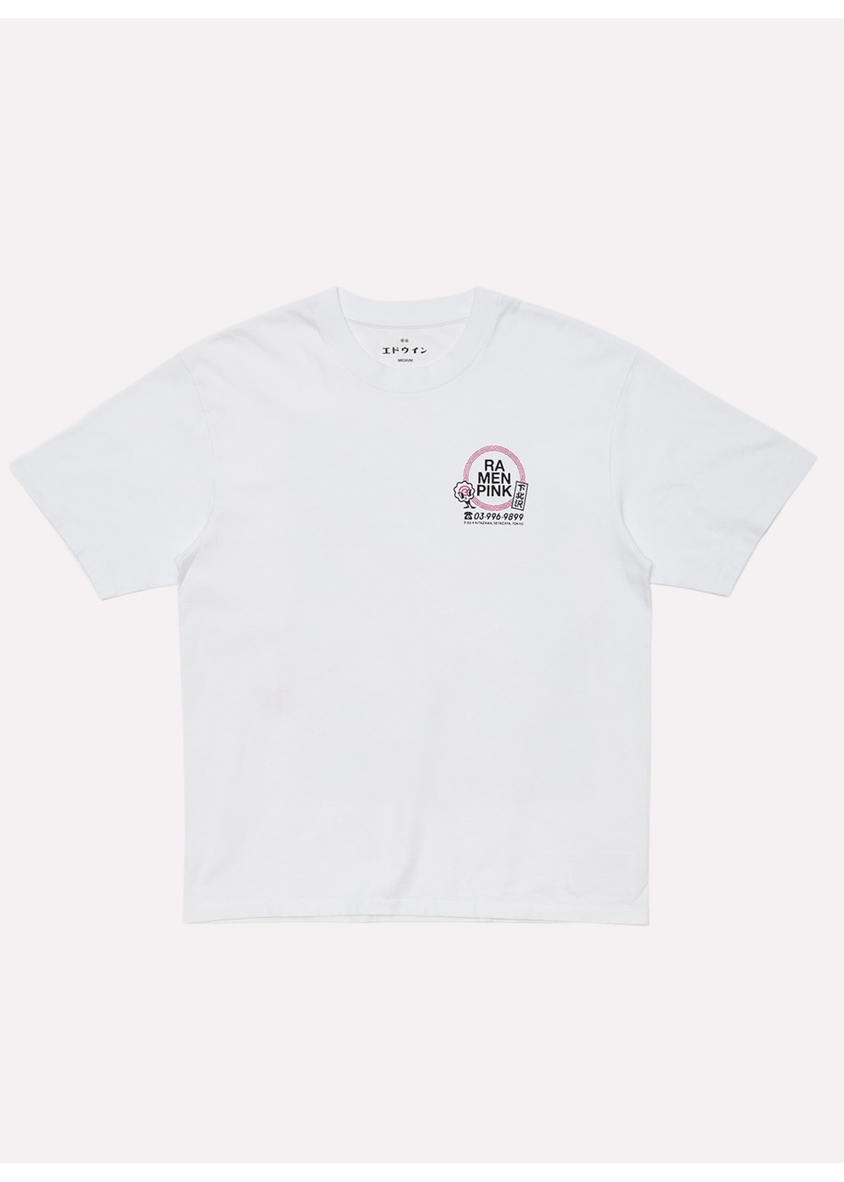 Edwin Ramen Pink T-shirt White I036627