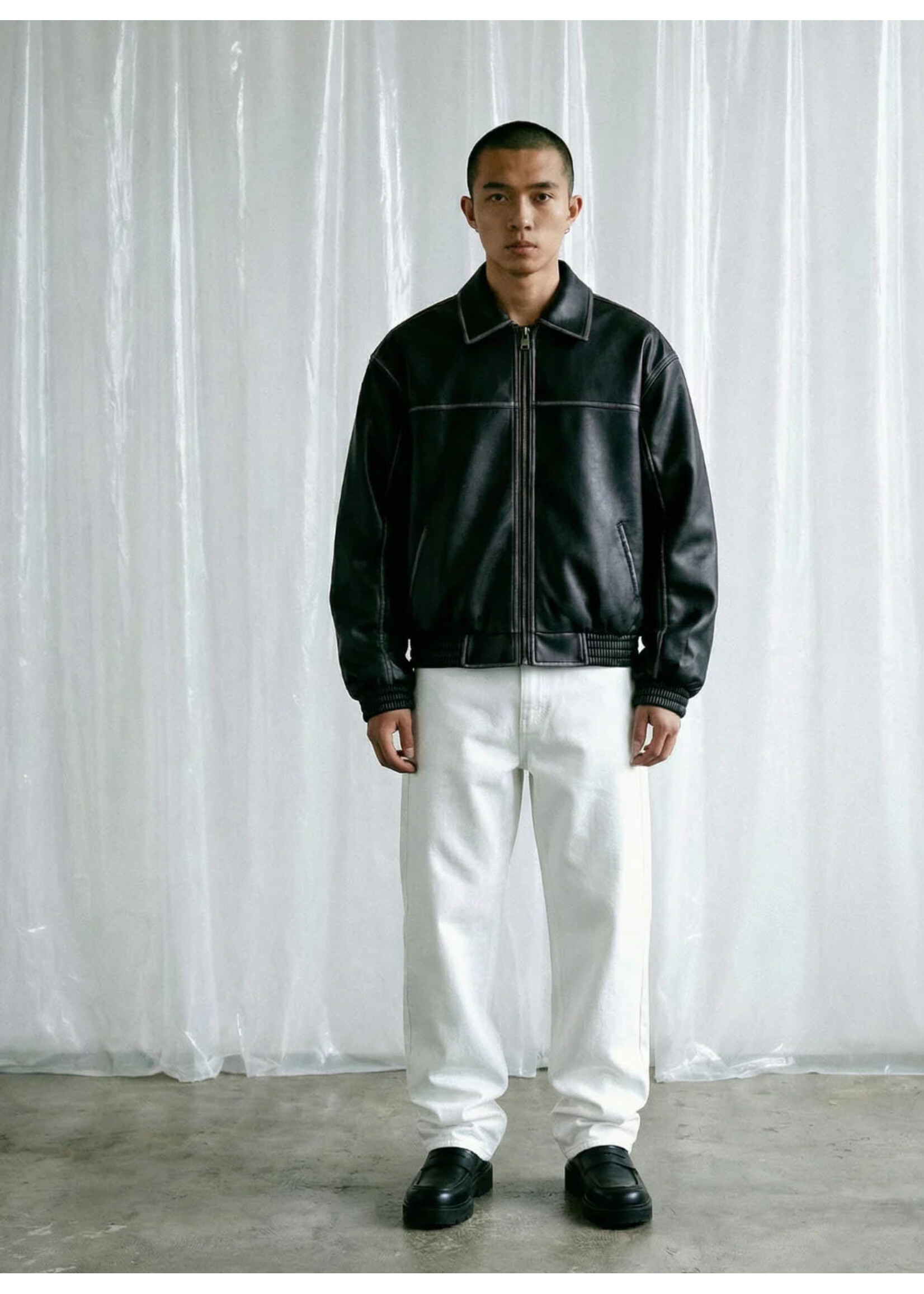 Vertere Berlin Enigma Faux Leather Jacket Black VER-J49-BLK