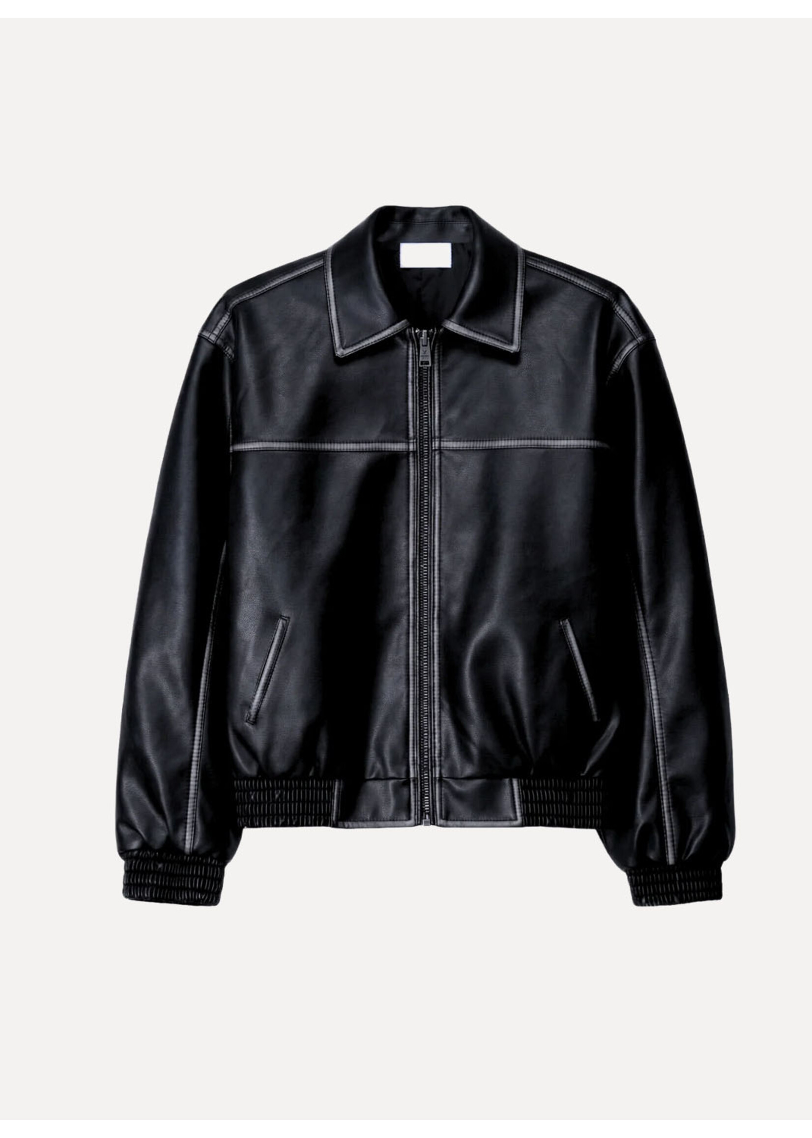 Vertere Berlin Enigma Faux Leather Jacket Black VER-J49-BLK