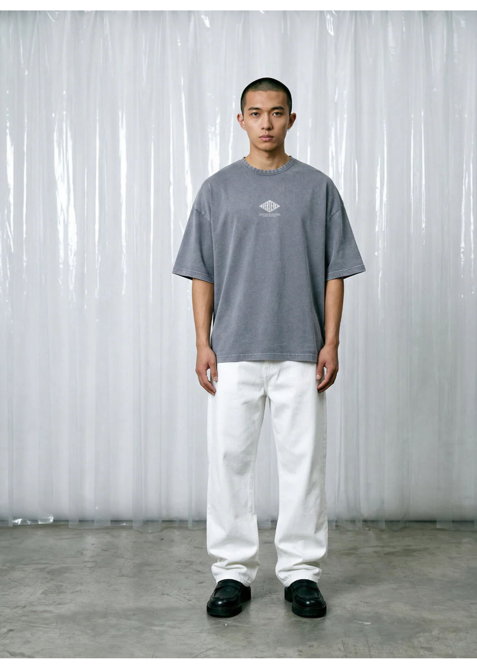 Vertere Berlin Corporate Logo T-shirt Washed Grey VER-T343-WSDGREY