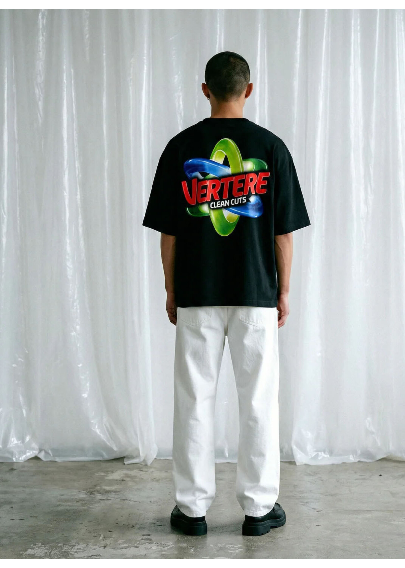 Vertere Berlin Clean Cuts T-Shirt Black VER-T322-BLK