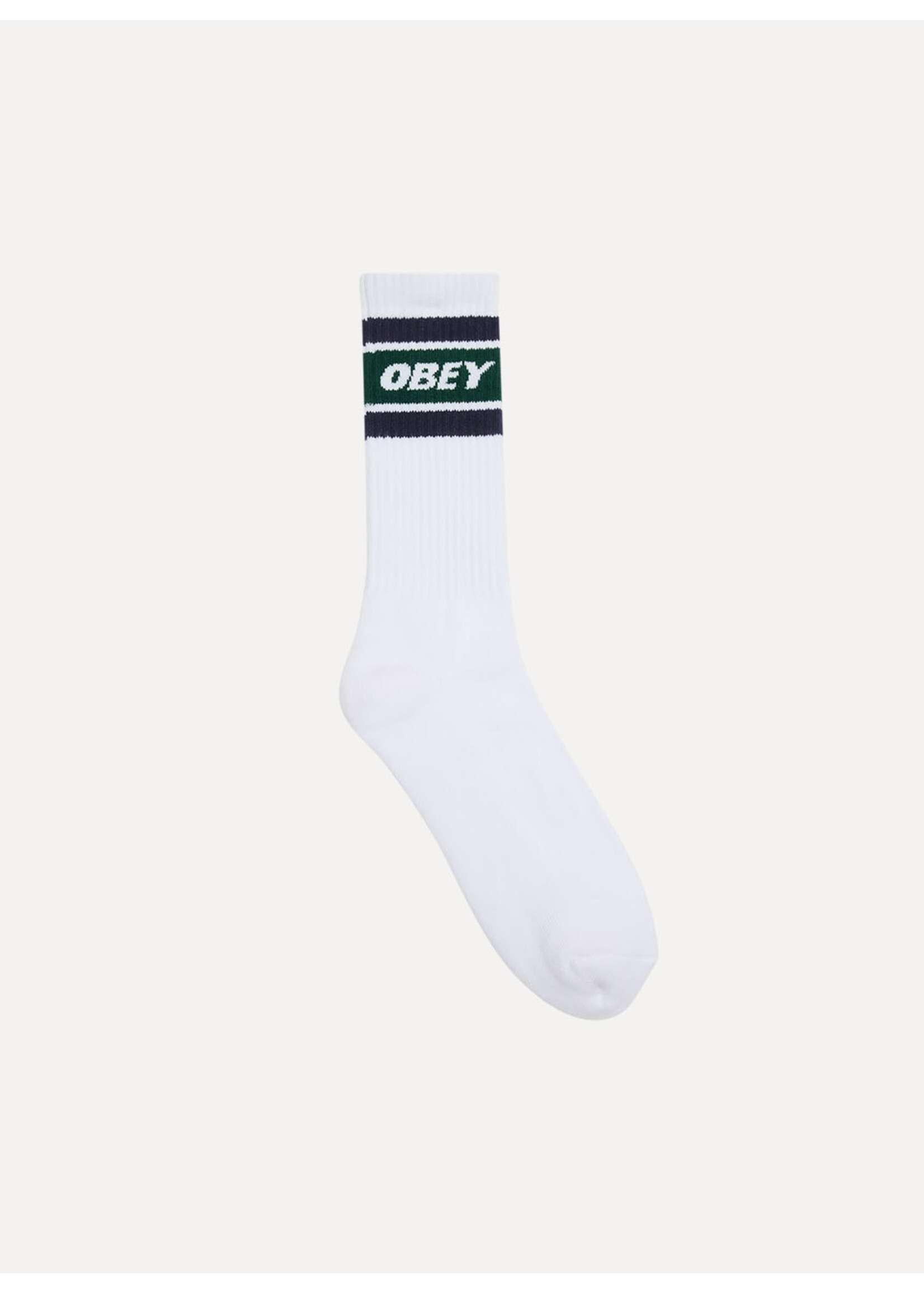 Obey Cooper II Socks White / Eden Green 100260093-EDG