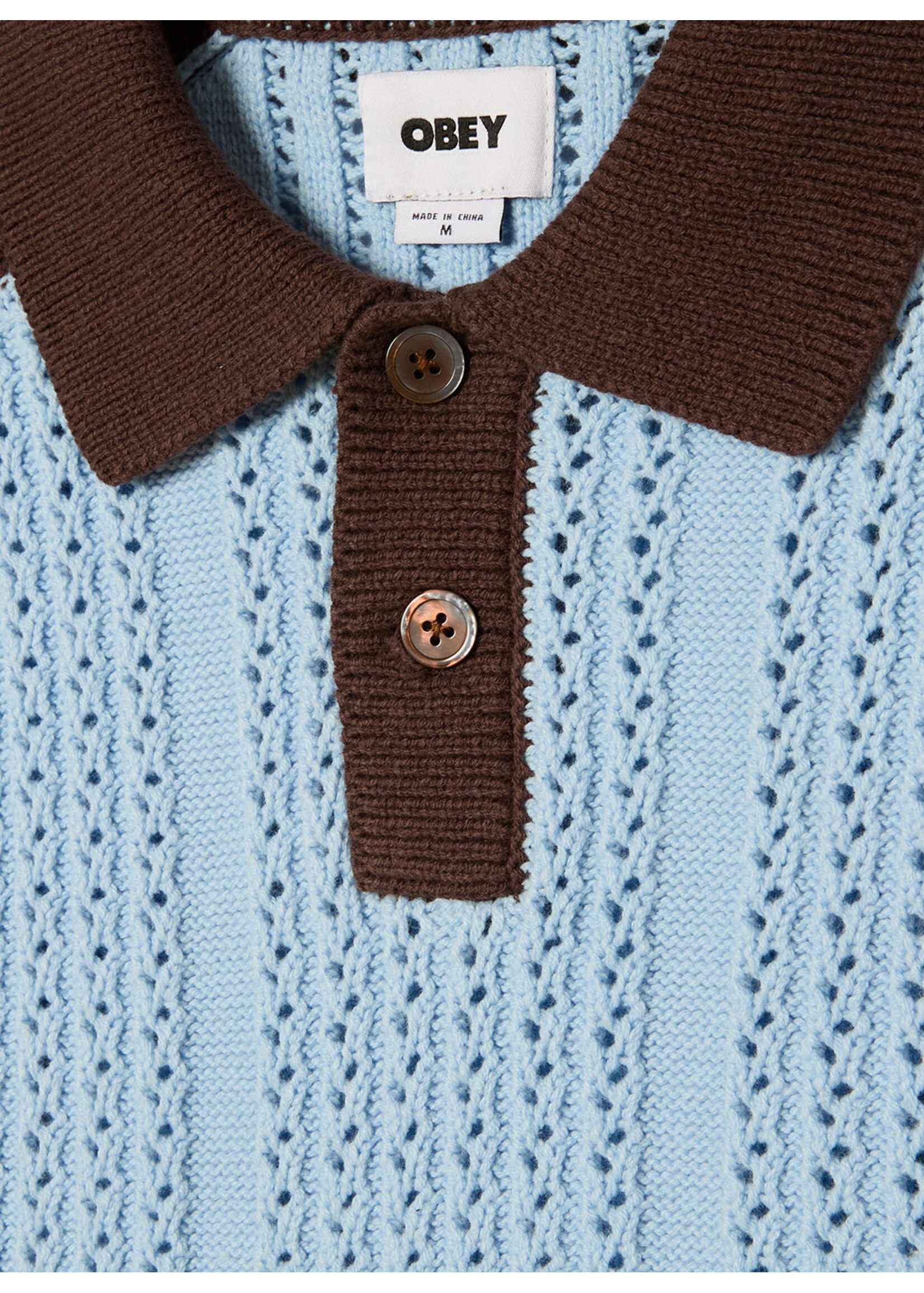 Obey Obey Abel Polo Sweater Skyway Multi 151000119-SKW