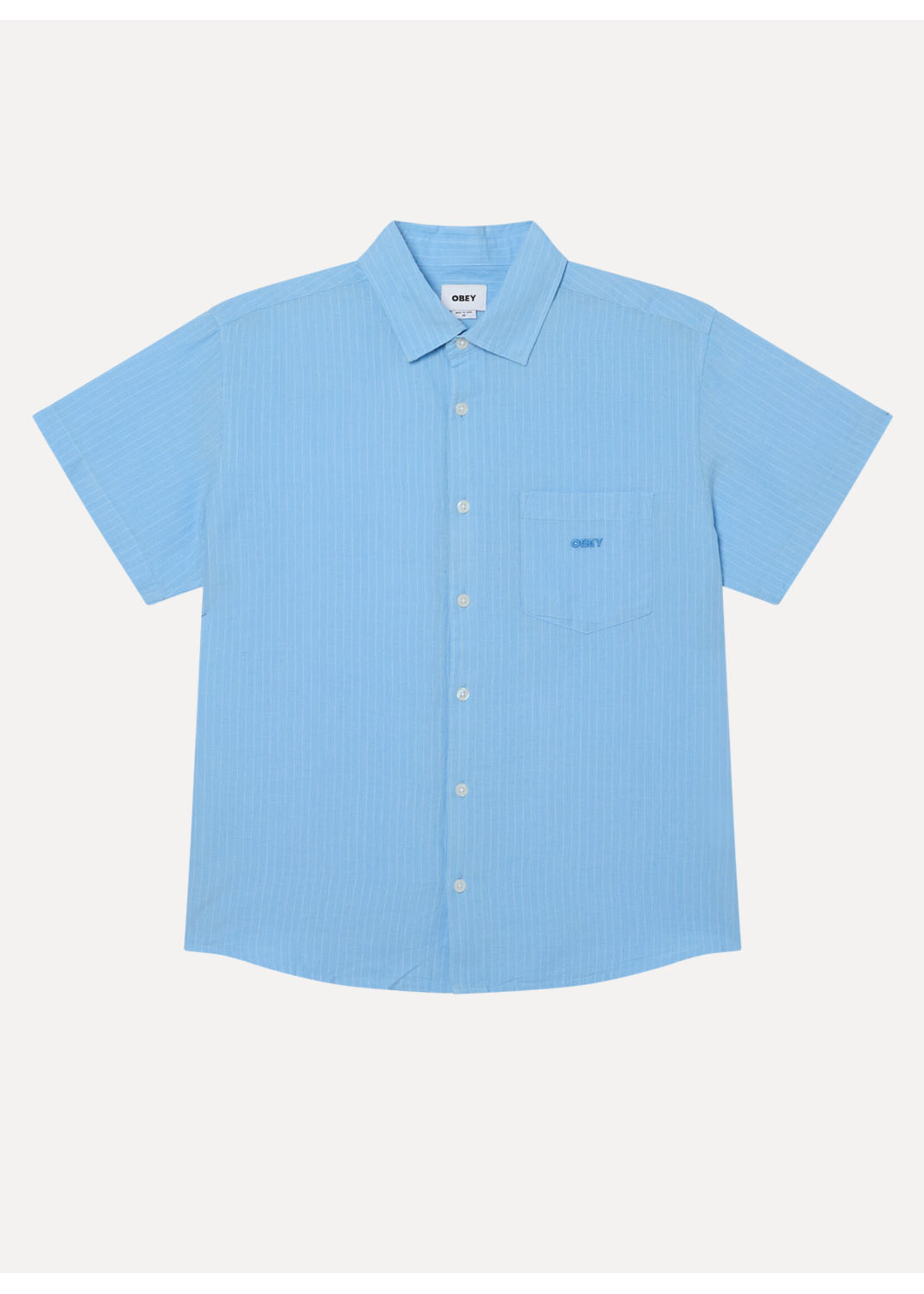 Obey Barry Woven Shirt Sky Blue Multi 181210470-SKY