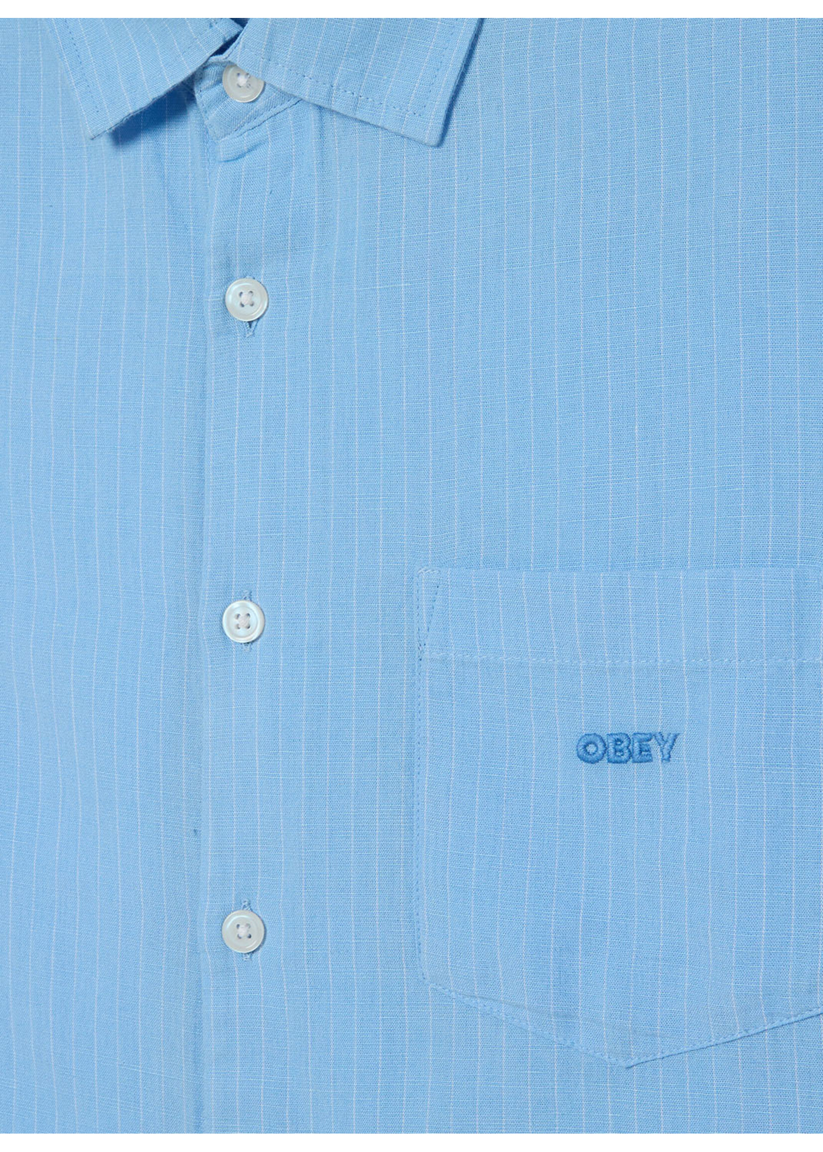 Obey Barry Woven Shirt Sky Blue Multi 181210470-SKY