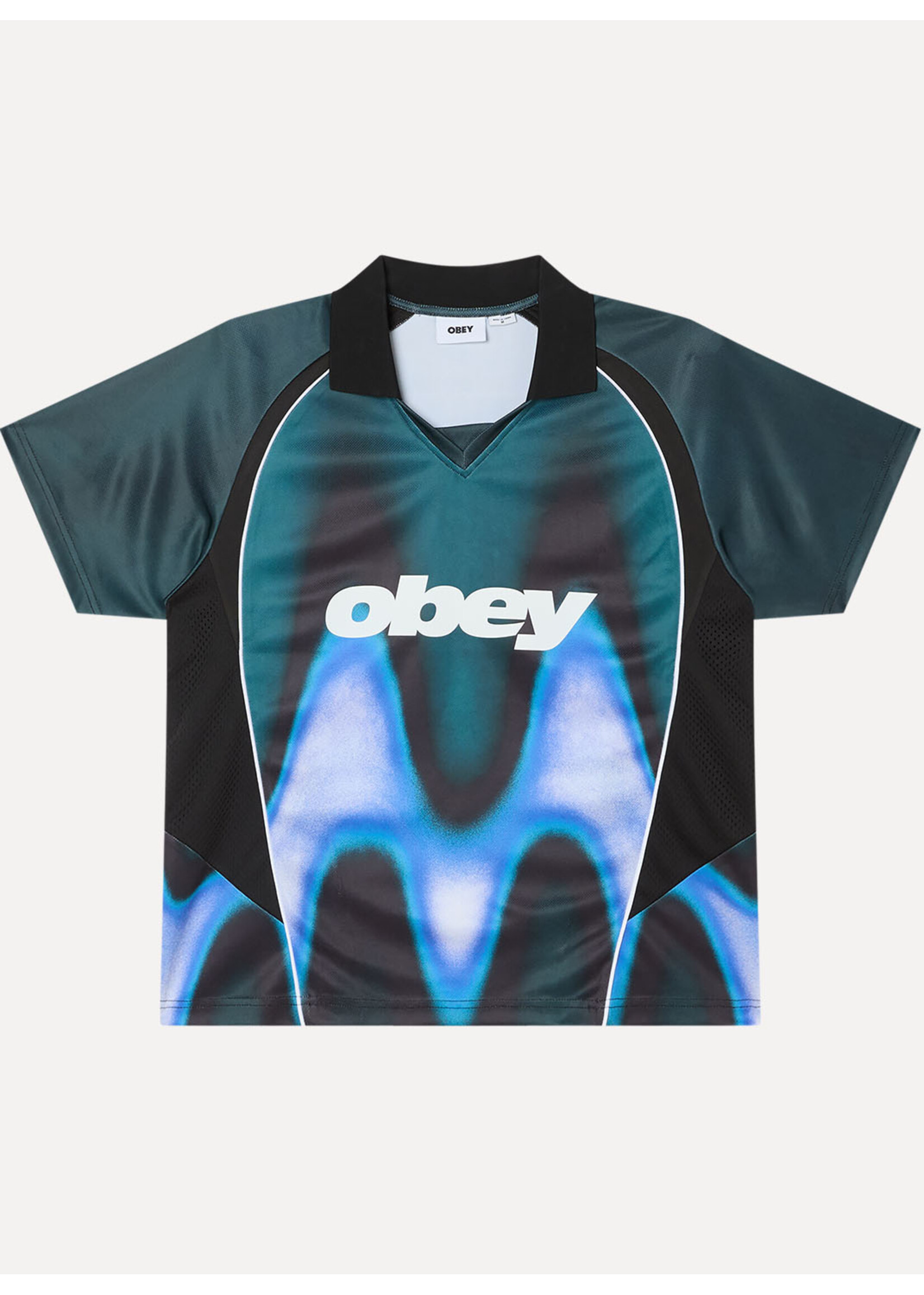 Obey Obey Blurred Soccer Jersey Dark Teal Multi 131080378-DTL