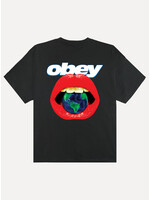 Obey Obey Lips Vintage Tee Black 168024359-VBL