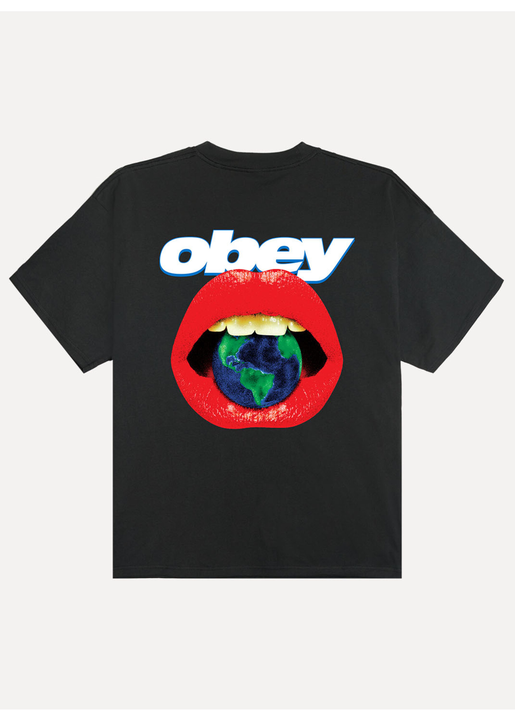 Obey Obey Lips Vintage Tee Black 168024359-VBL