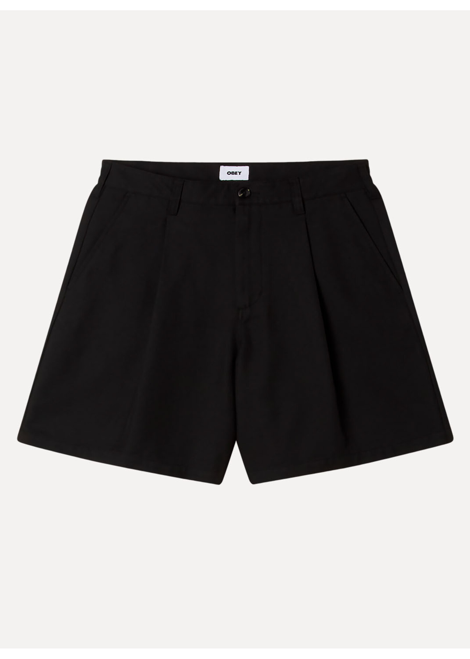 Obey Dean Pleated Short Black 172100101-BLK