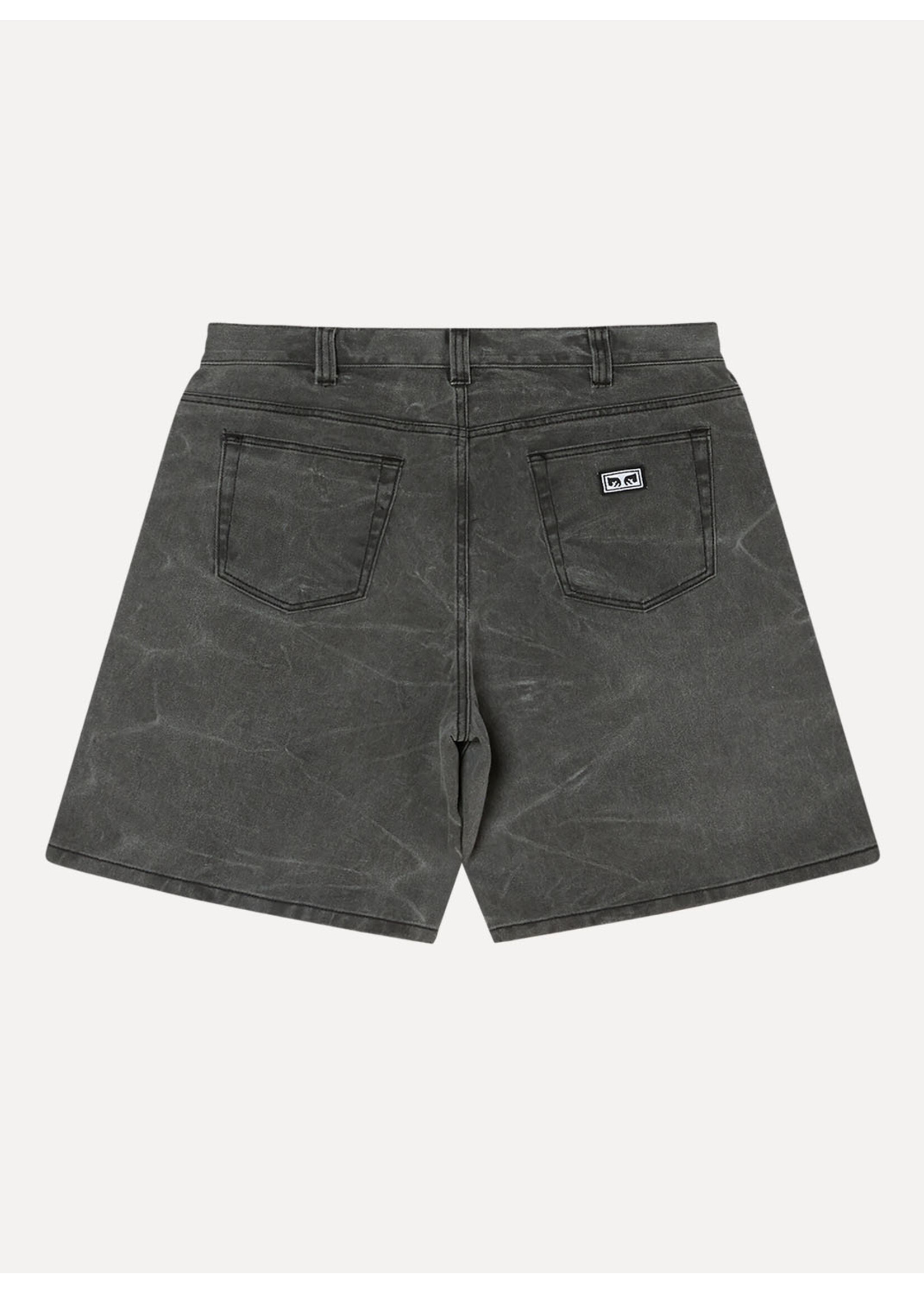 Obey Bigwig Baggy Denim Short Black Wrinkle Wash 172100109-BWA