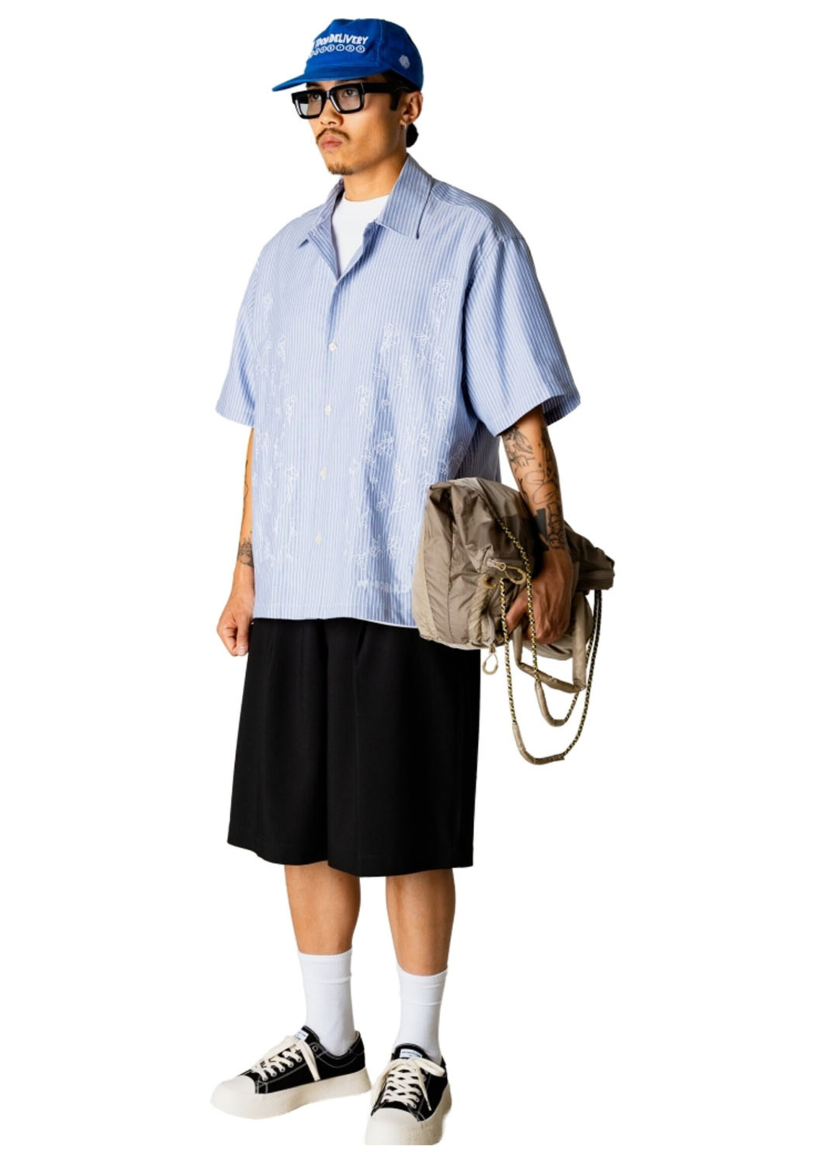 Woodbird WBWang Ox Flower Shirt Light Blue 2616-704