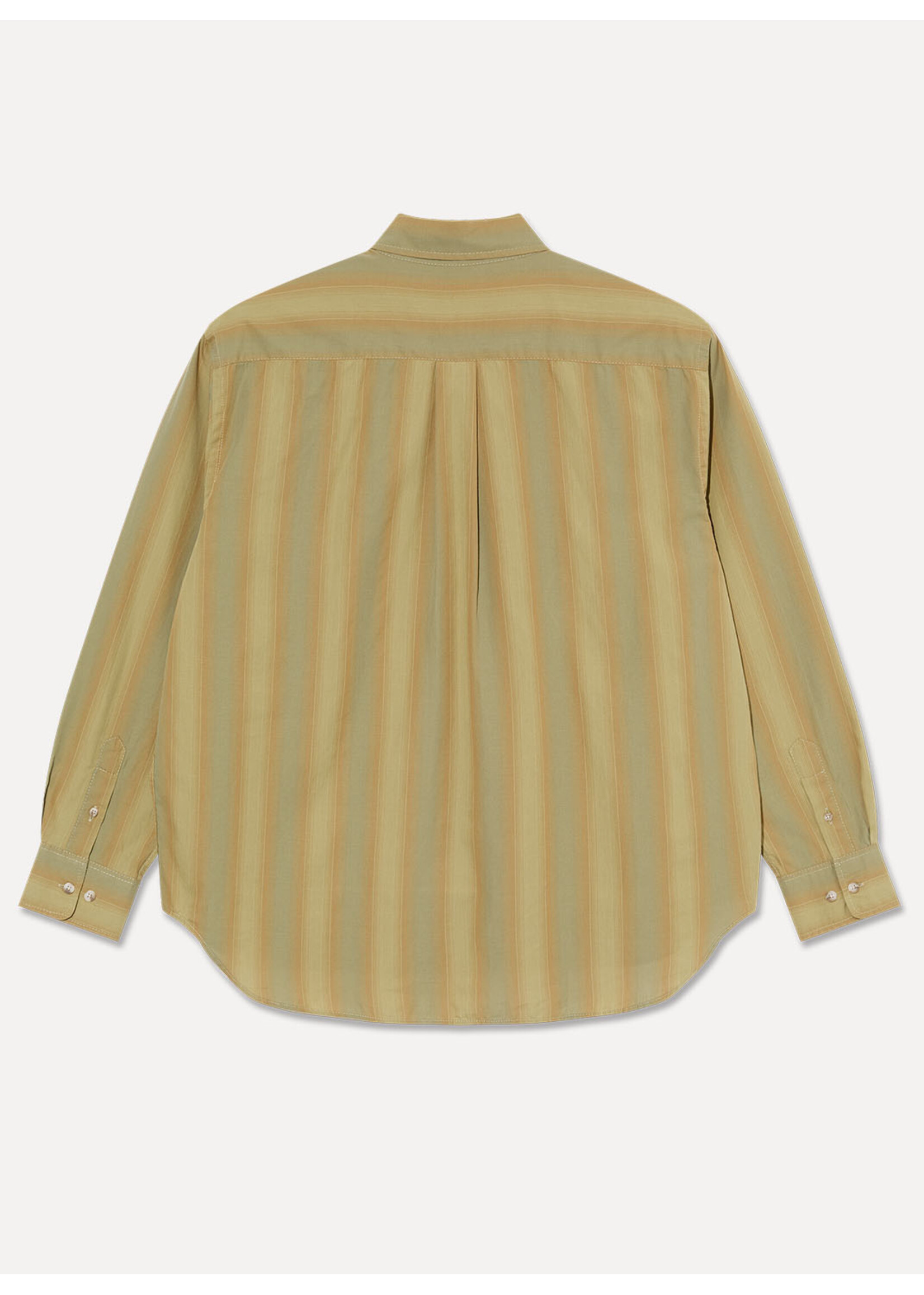 Polar Skate Co. Ben LS Shirt Green Stripe