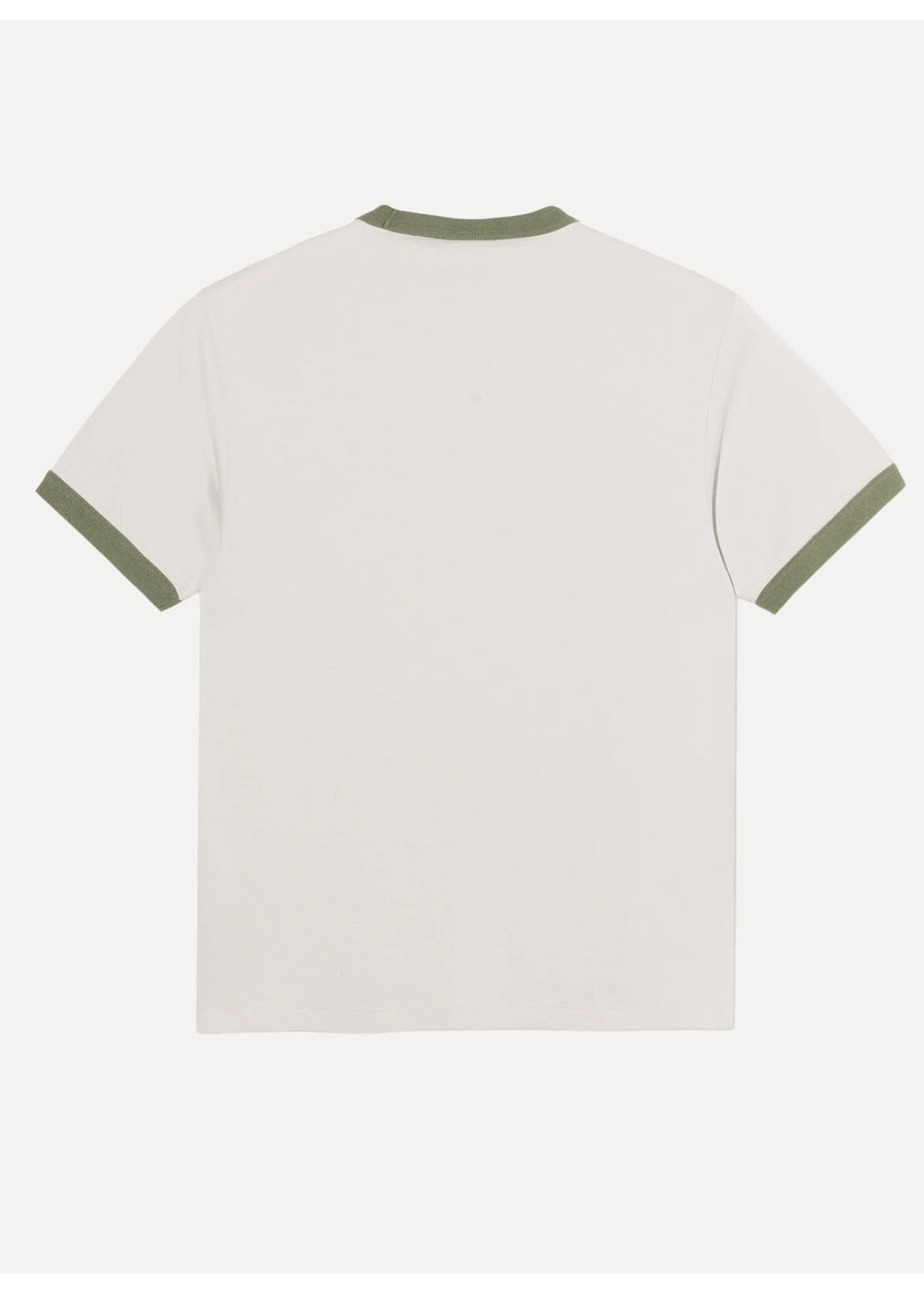 Polar Skate Co. Ringer Tee Pale Taupe/ Army Green