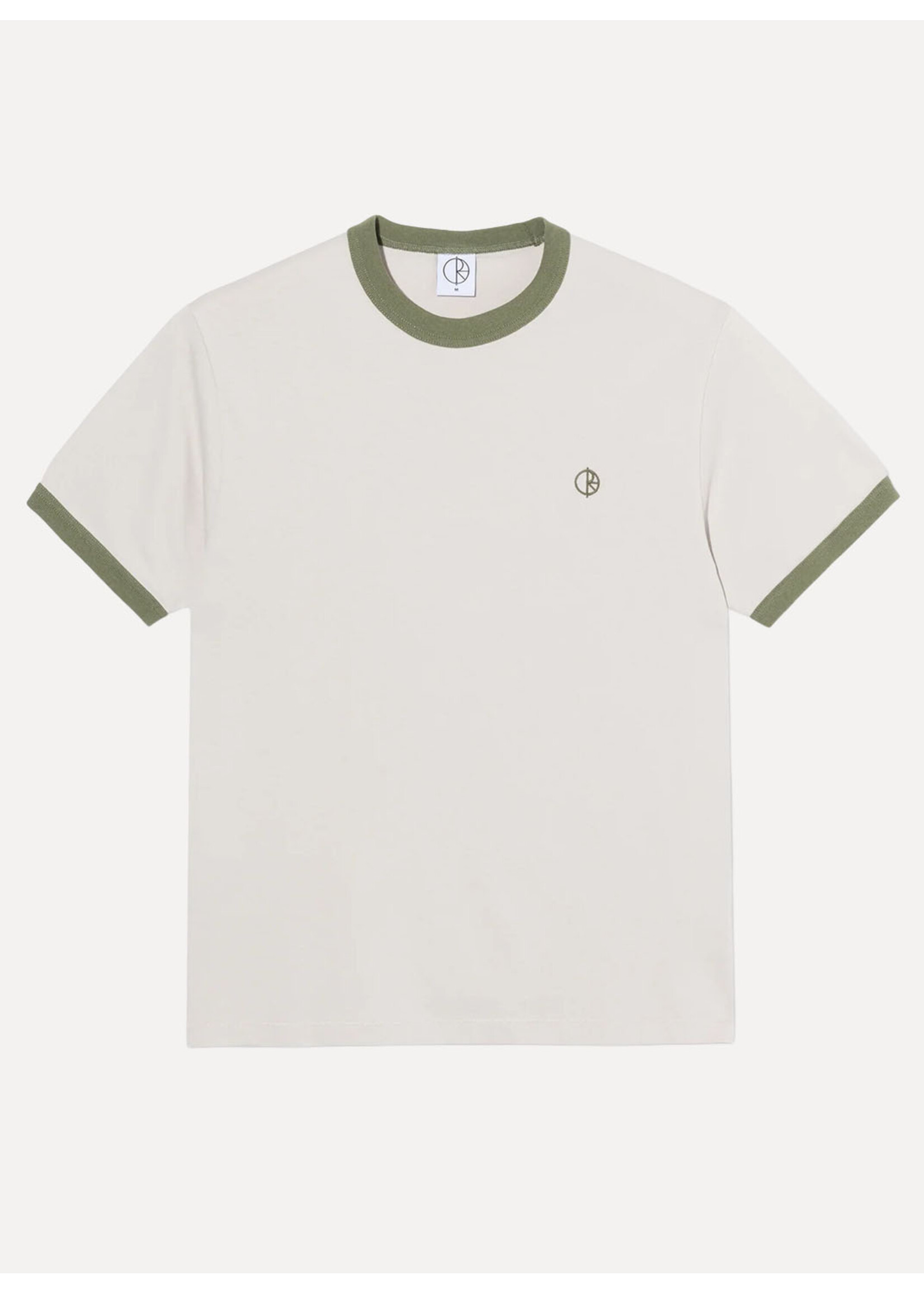 Polar Skate Co. Ringer Tee Pale Taupe/ Army Green