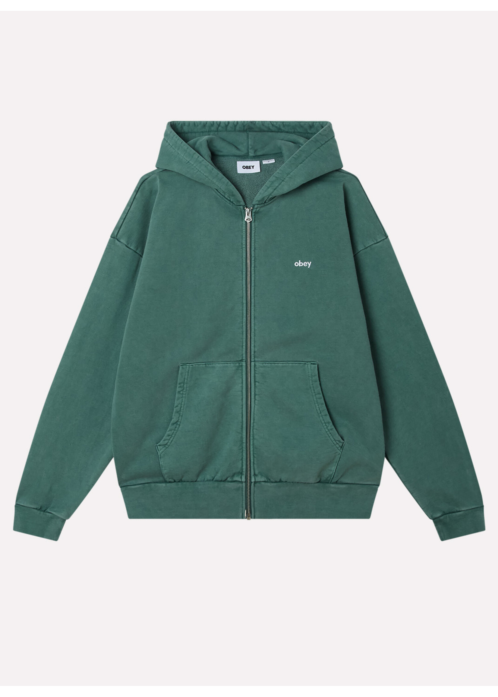 Obey Lowercase Pigment Zip Hood Pigment Pine Needle 112460019-PNE