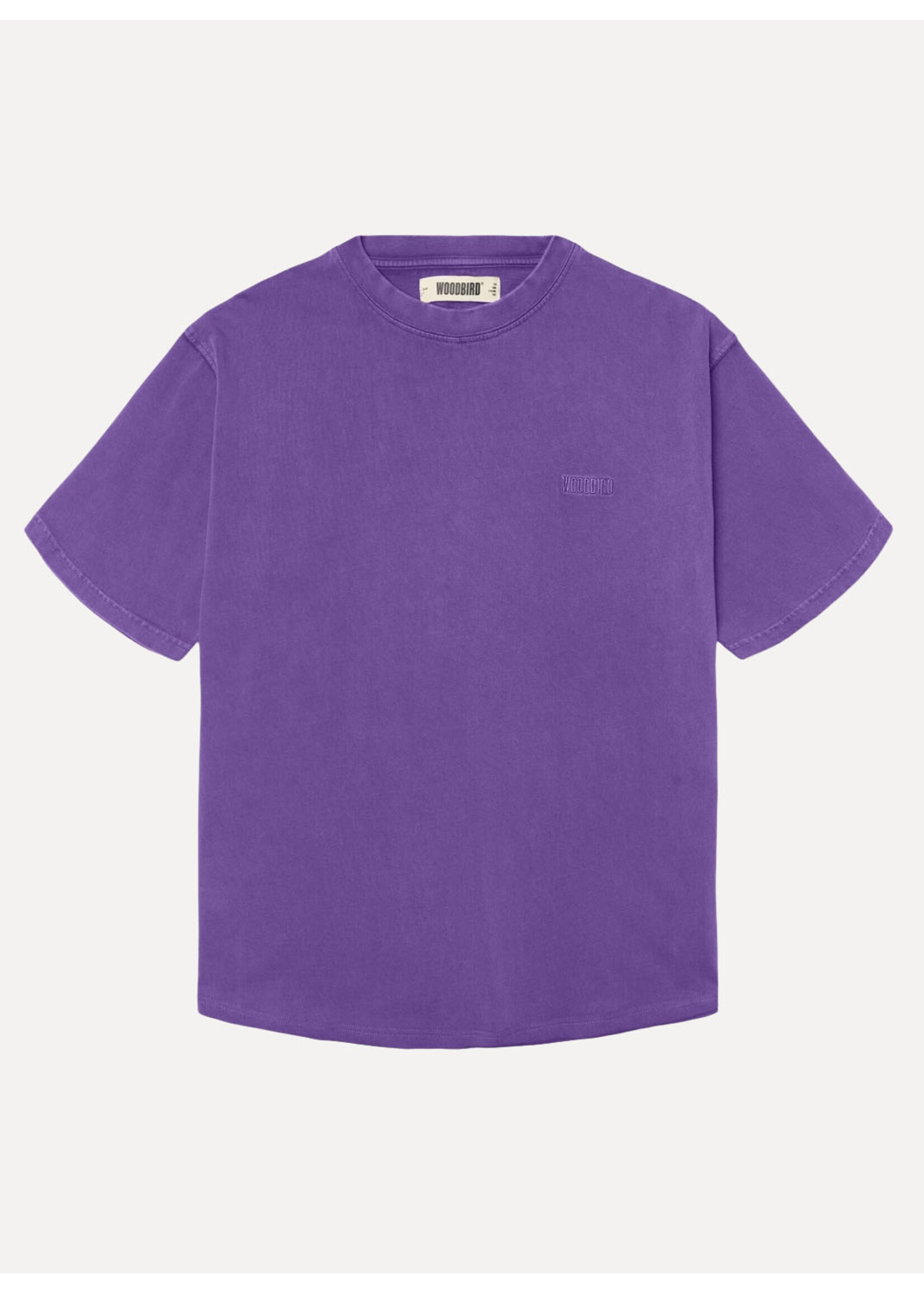 Woodbird WBBaine Warp Acid Tee Washed Purple 2626-404
