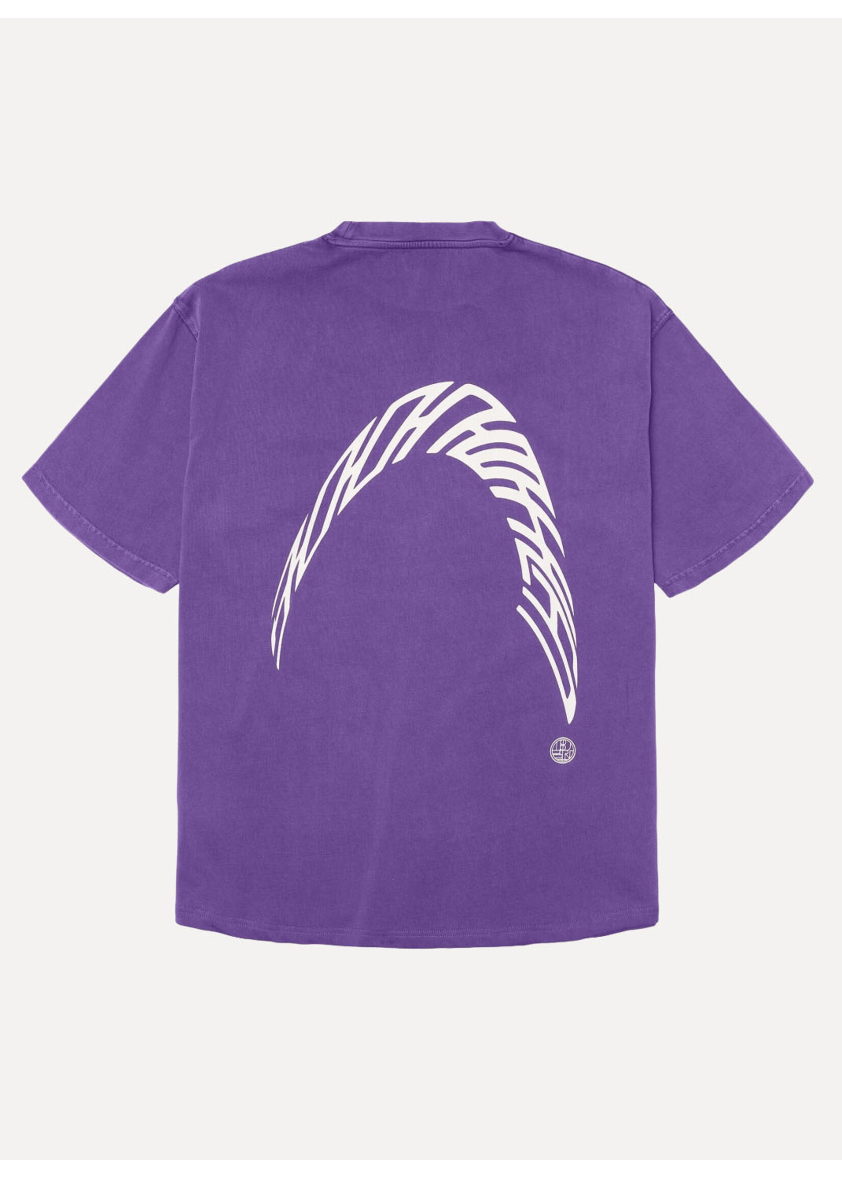 Woodbird WBBaine Warp Acid Tee Washed Purple 2626-404