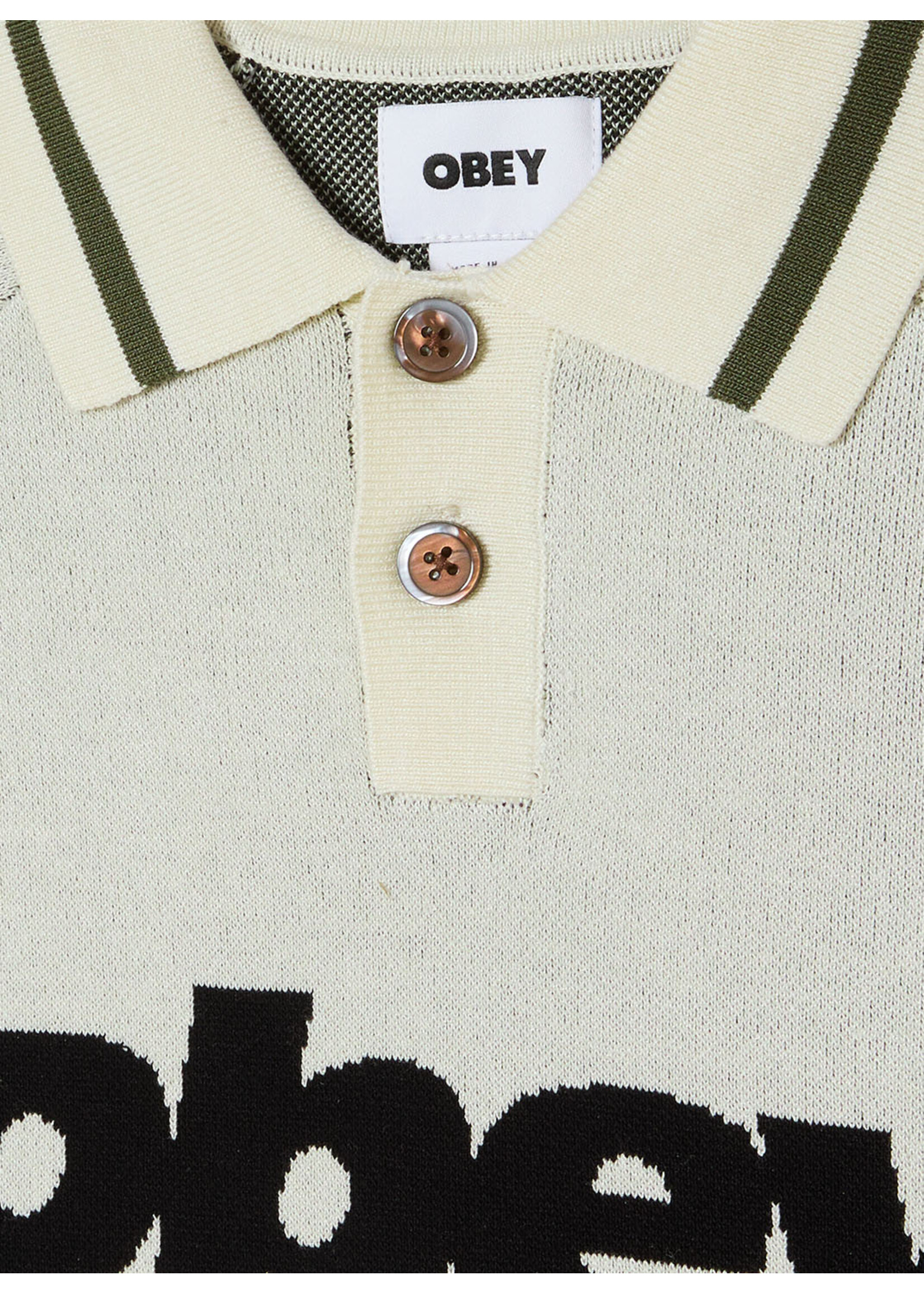 Obey Obey Sport Polo Sweater Unbleached Multi 151000125-UBL