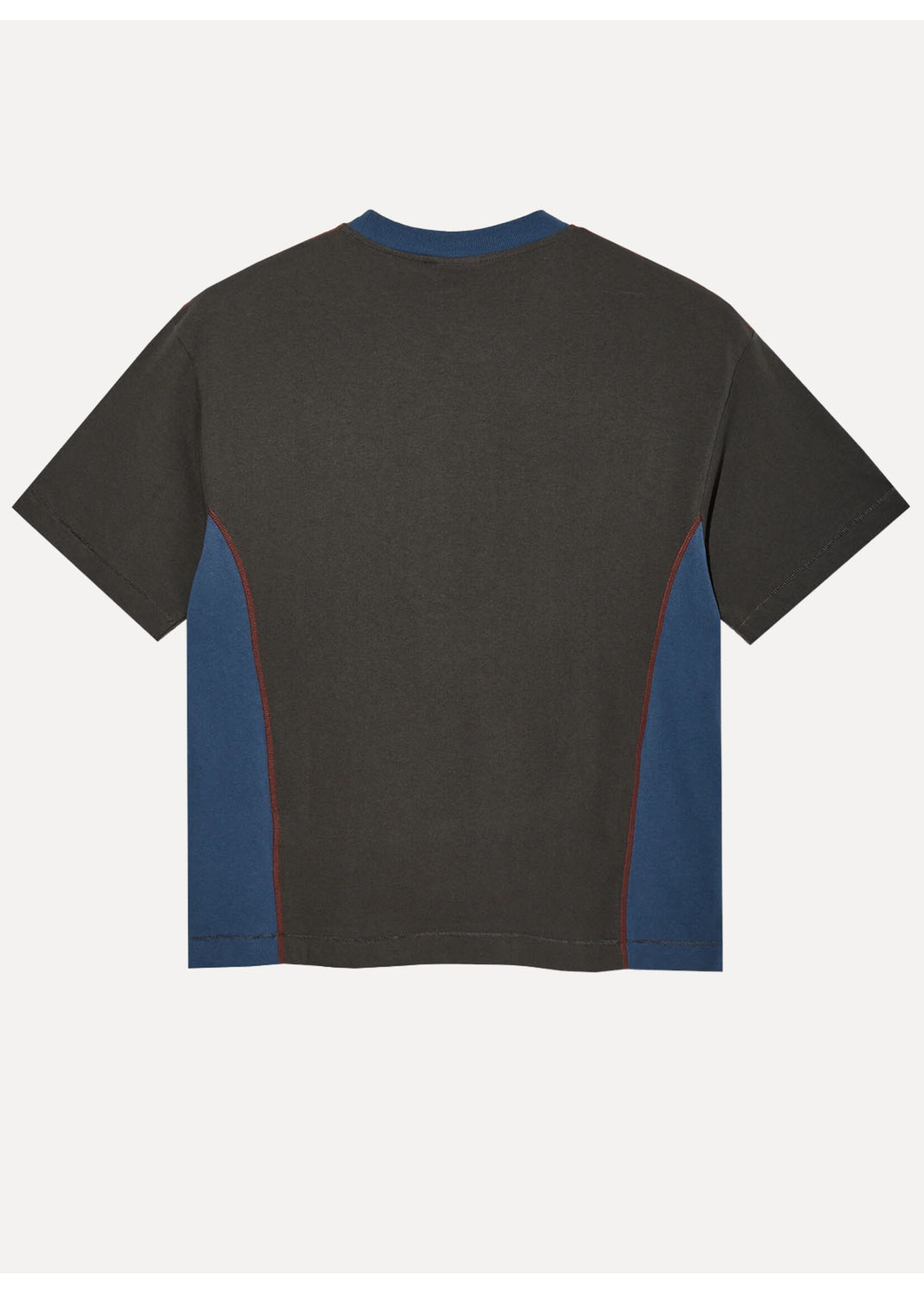 Polar Skate Co. Surf Panel Tee Dirty Black/ Grey Blue