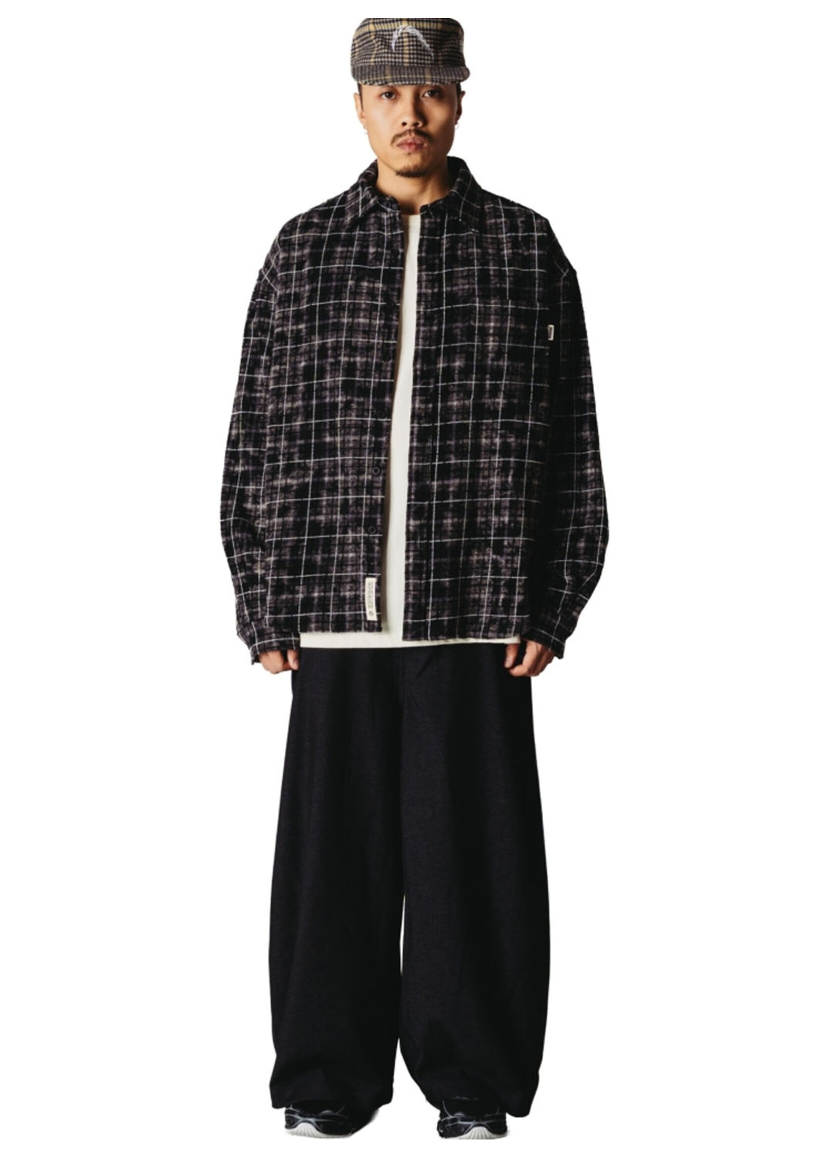 Woodbird WBJong Wash Check Shirt Black-White 2636-709