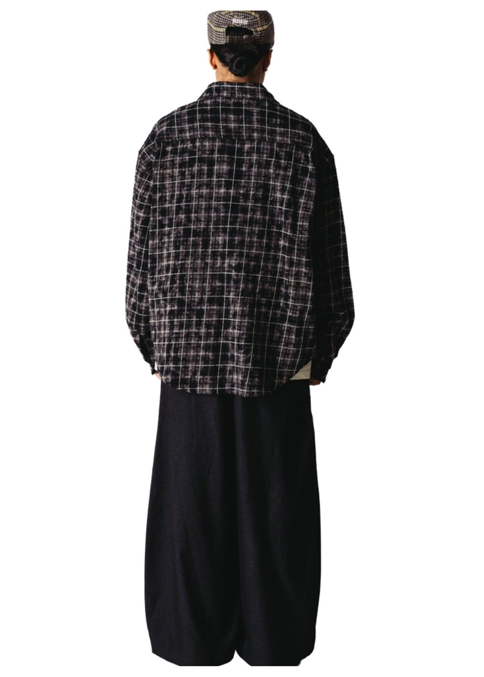 Woodbird WBJong Wash Check Shirt Black-White 2636-709