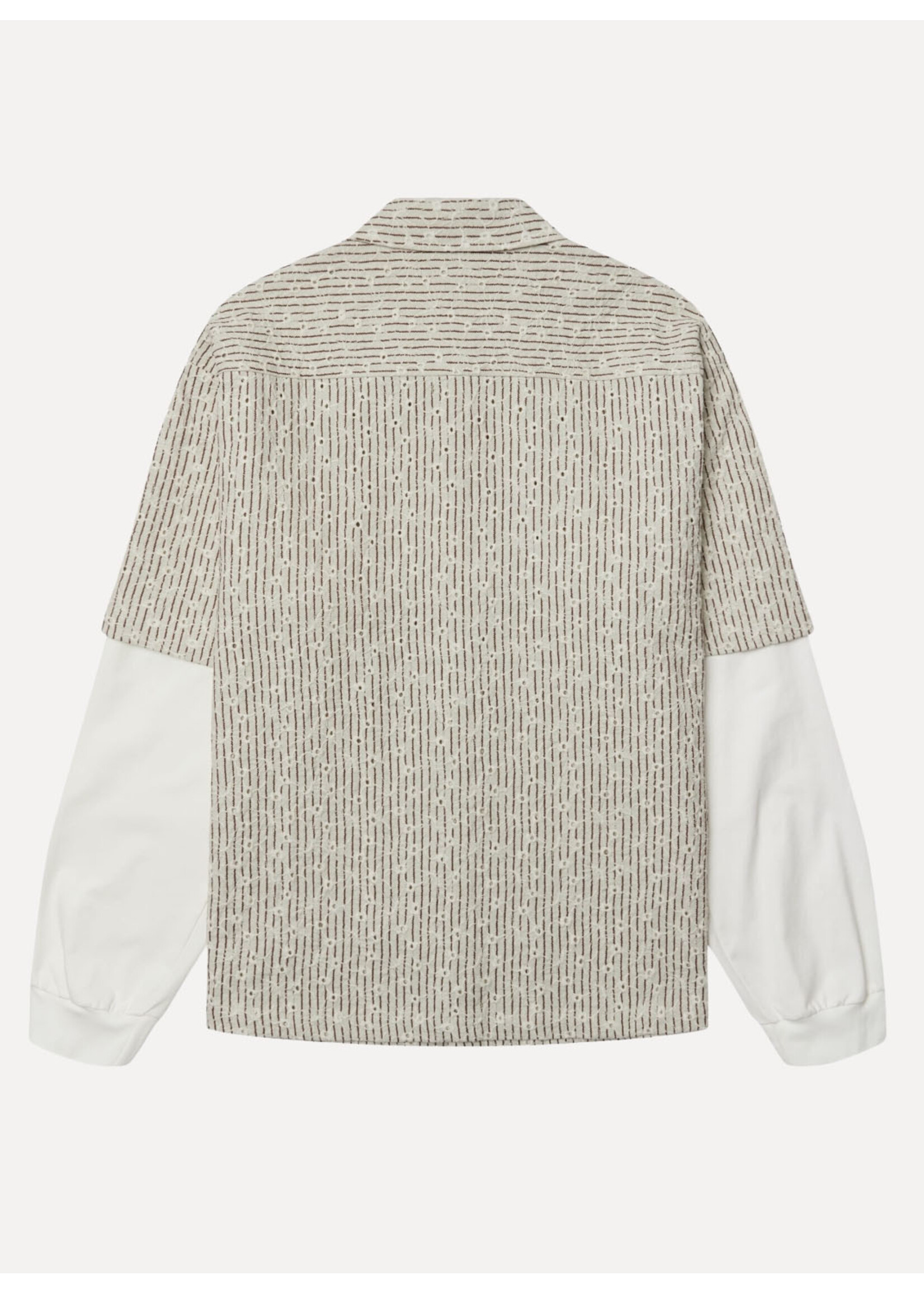 Woodbird WBWang J Sleeve Shirt Off White 2636-713